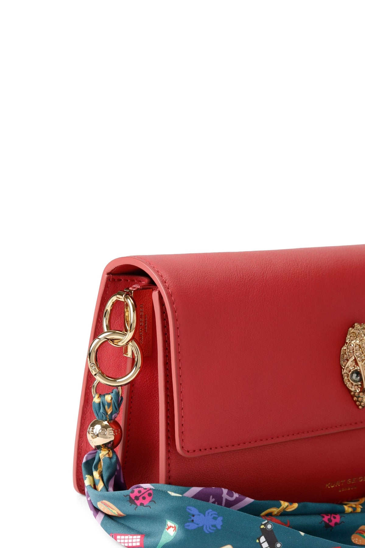 KURT GEIGER LONDON SLOANE SOFT SHOULDER en color ROJO (3)