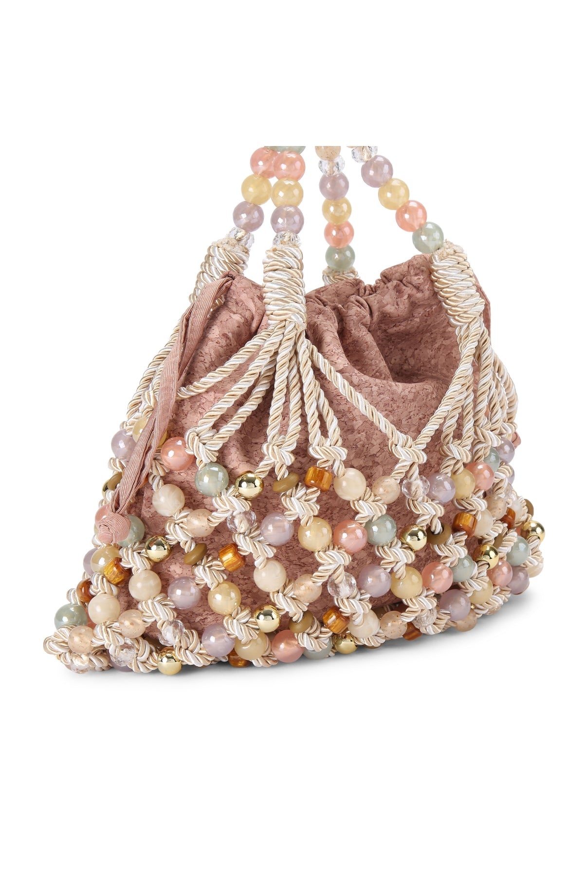 KURT GEIGER LONDON MACRAME ROPE BAG en color BEIS (3)