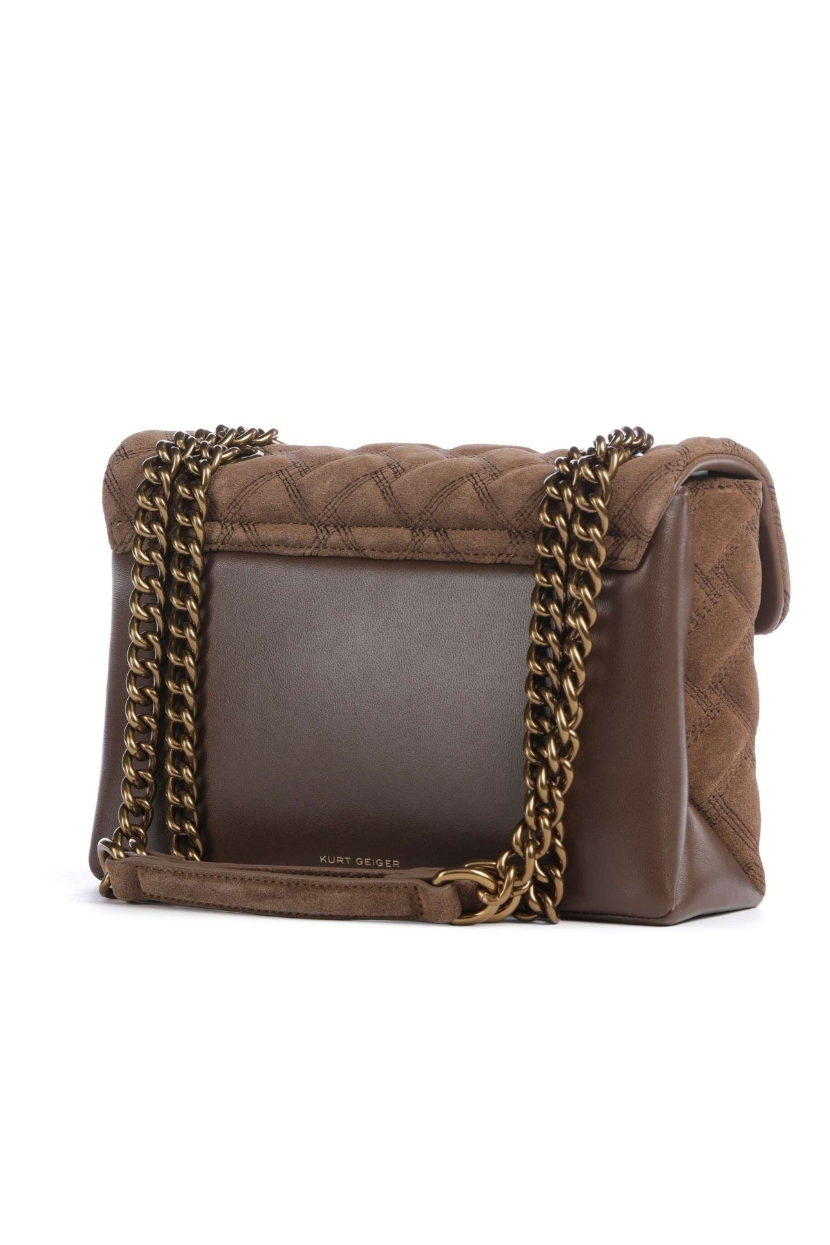 KURT GEIGER LONDON LEATHER KENSINGTON BAG en color MARRON (2)