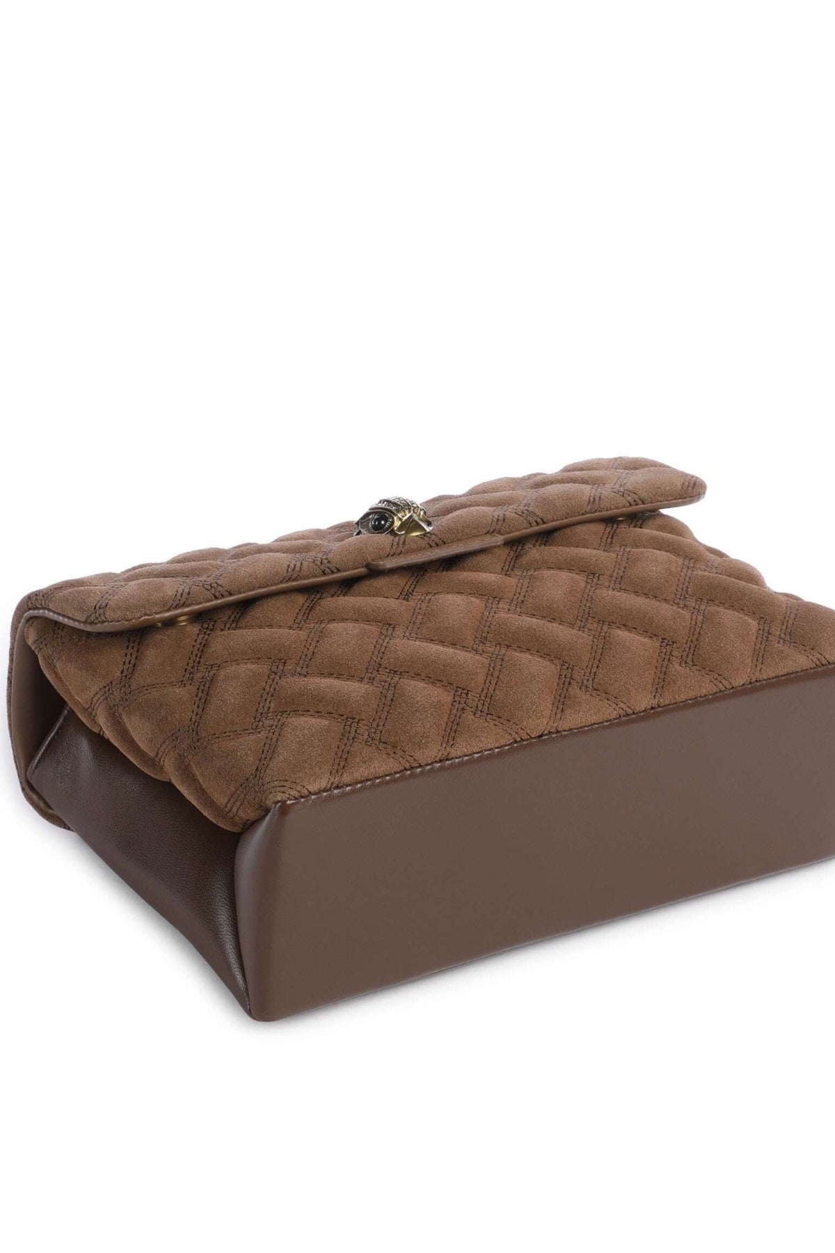 KURT GEIGER LONDON LEATHER KENSINGTON BAG en color MARRON (4)