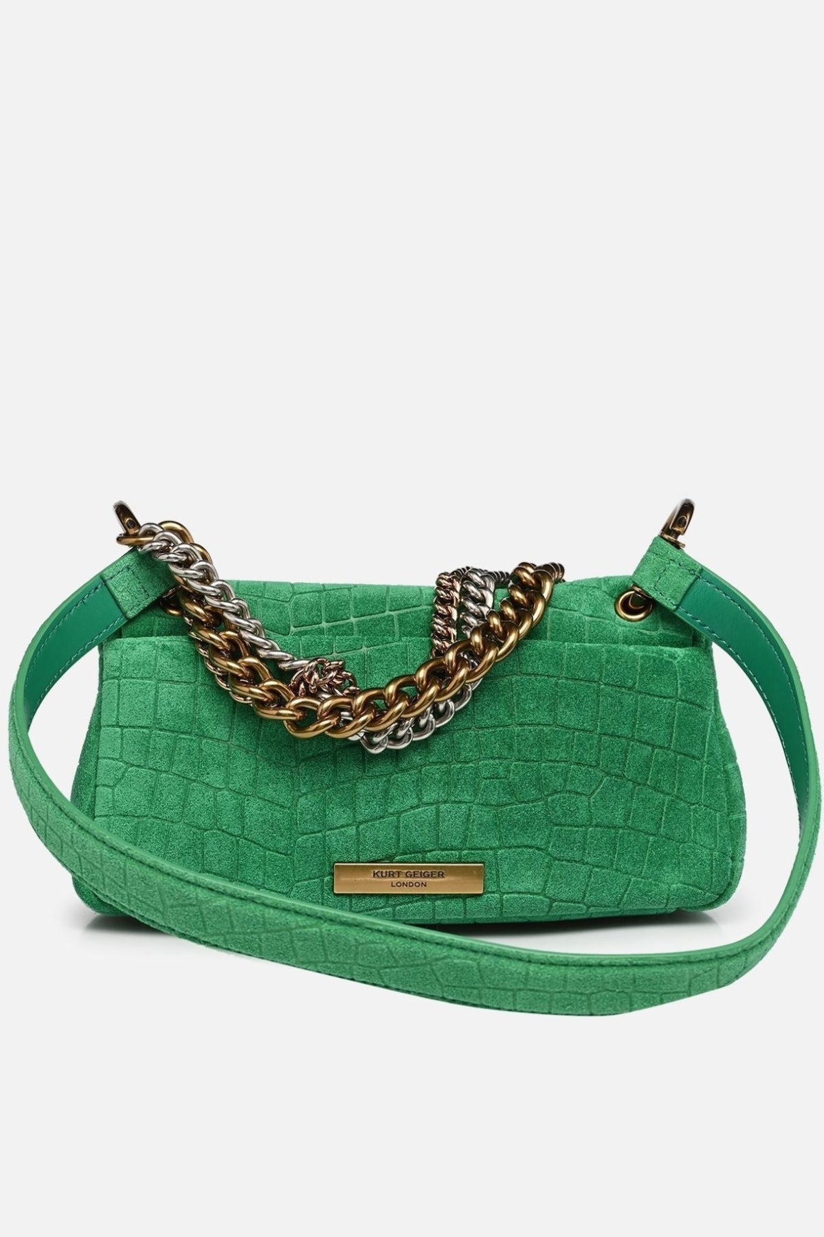 KURT GEIGER LONDON PIMLICO BAG CHAIN en color VERDE (3)