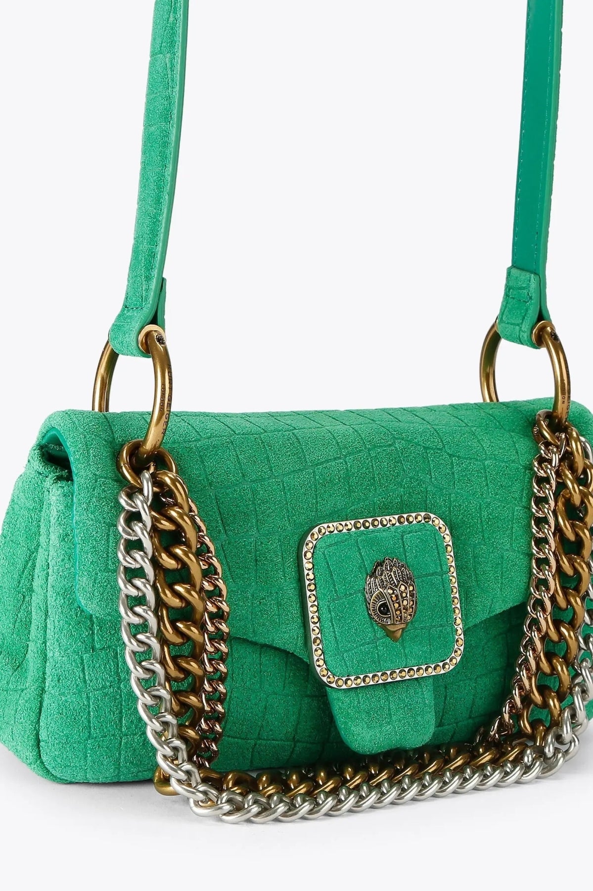 KURT GEIGER LONDON MINI PIMLICO BAG CHAIN en color VERDE (4)