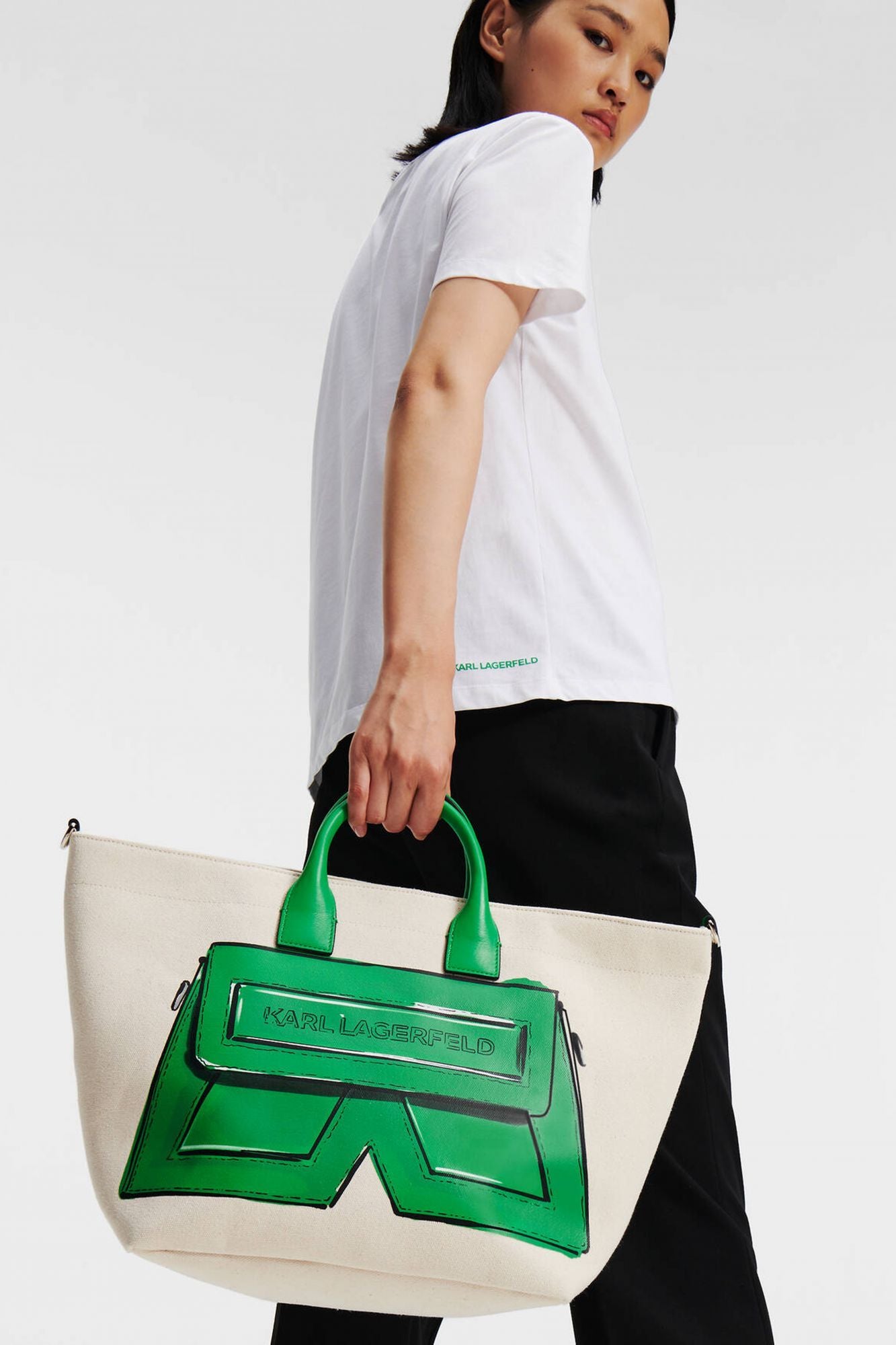 KARL LAGERFELD ICON K CANVAS en color BLANCO (2)
