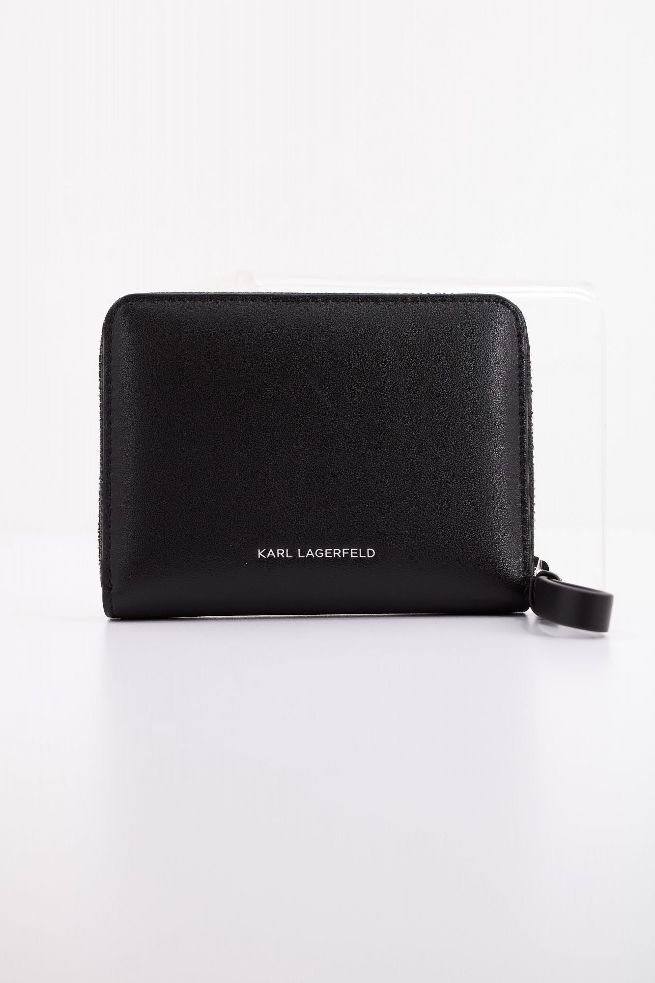 KARL LAGERFELD K/CIRCLE SM ZIP WLLT PERF en color NEGRO (3)