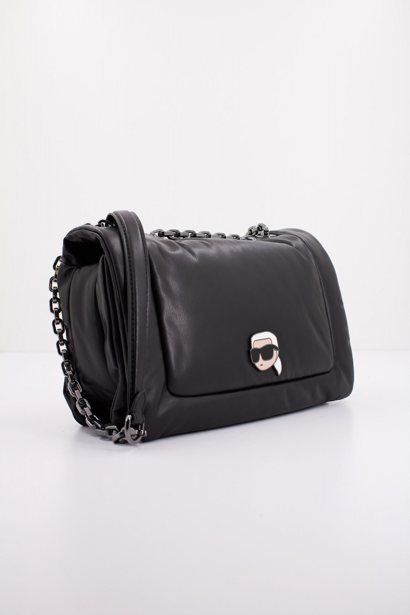 KARL LAGERFELD K/IKONIK 2.0 PUFFY PU SHB en color NEGRO (2)