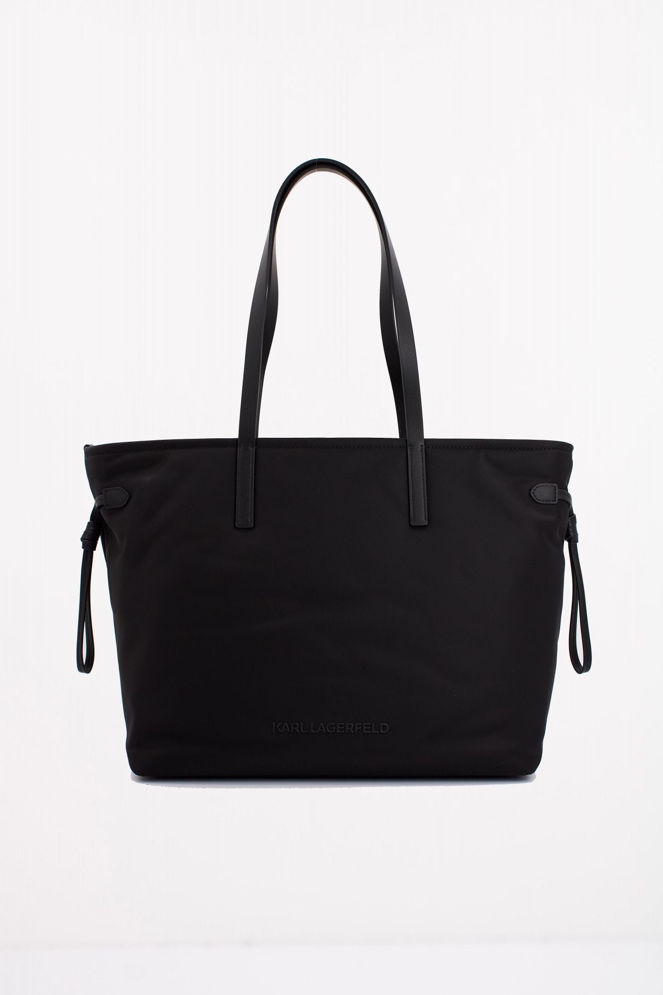 KARL LAGERFELD K/IKONIK 2.0 NYLON TOTE XL en color NEGRO (3)