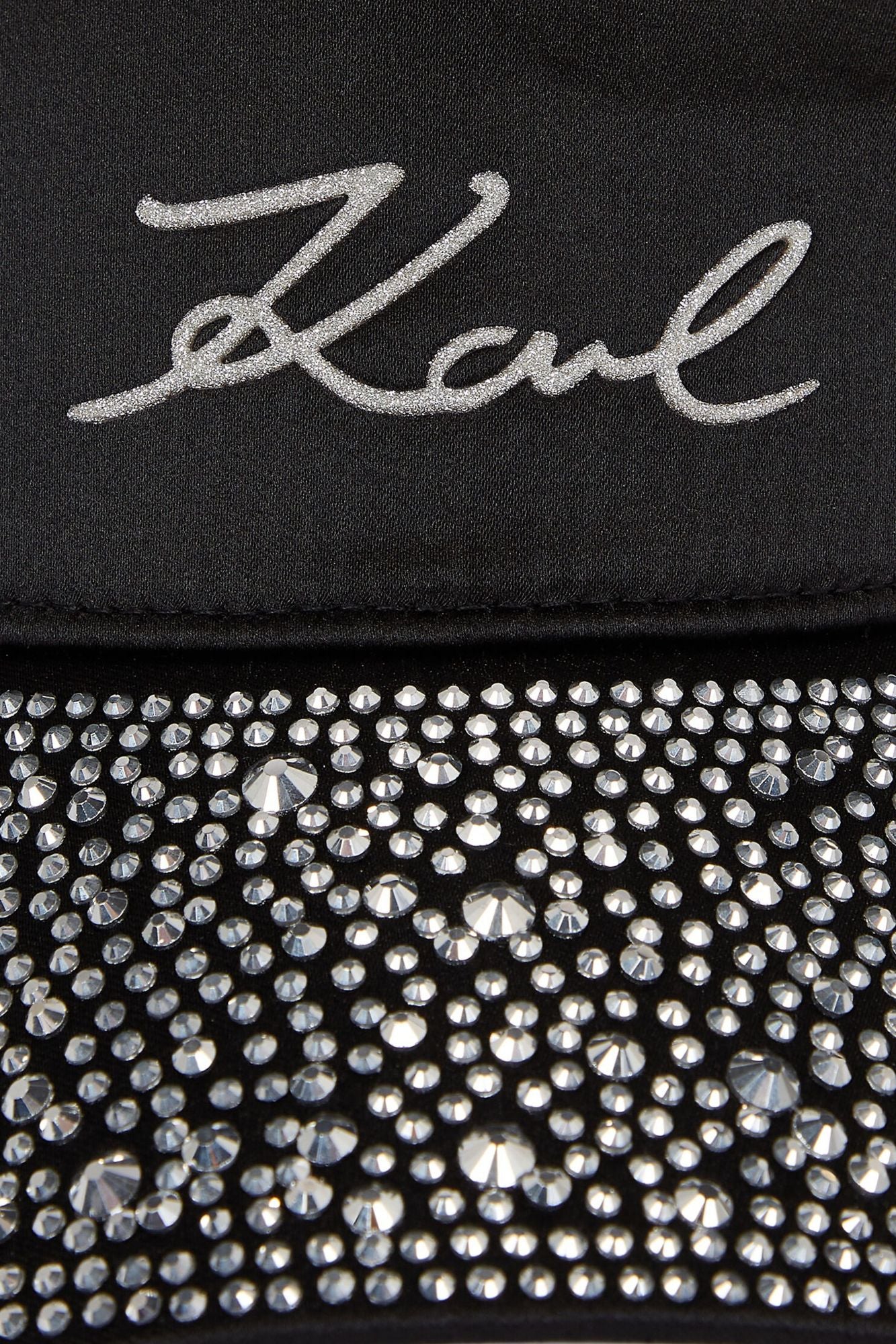 KARL LAGERFELD K/SIGNATURE GLITTER STUD C en color NEGRO (3)