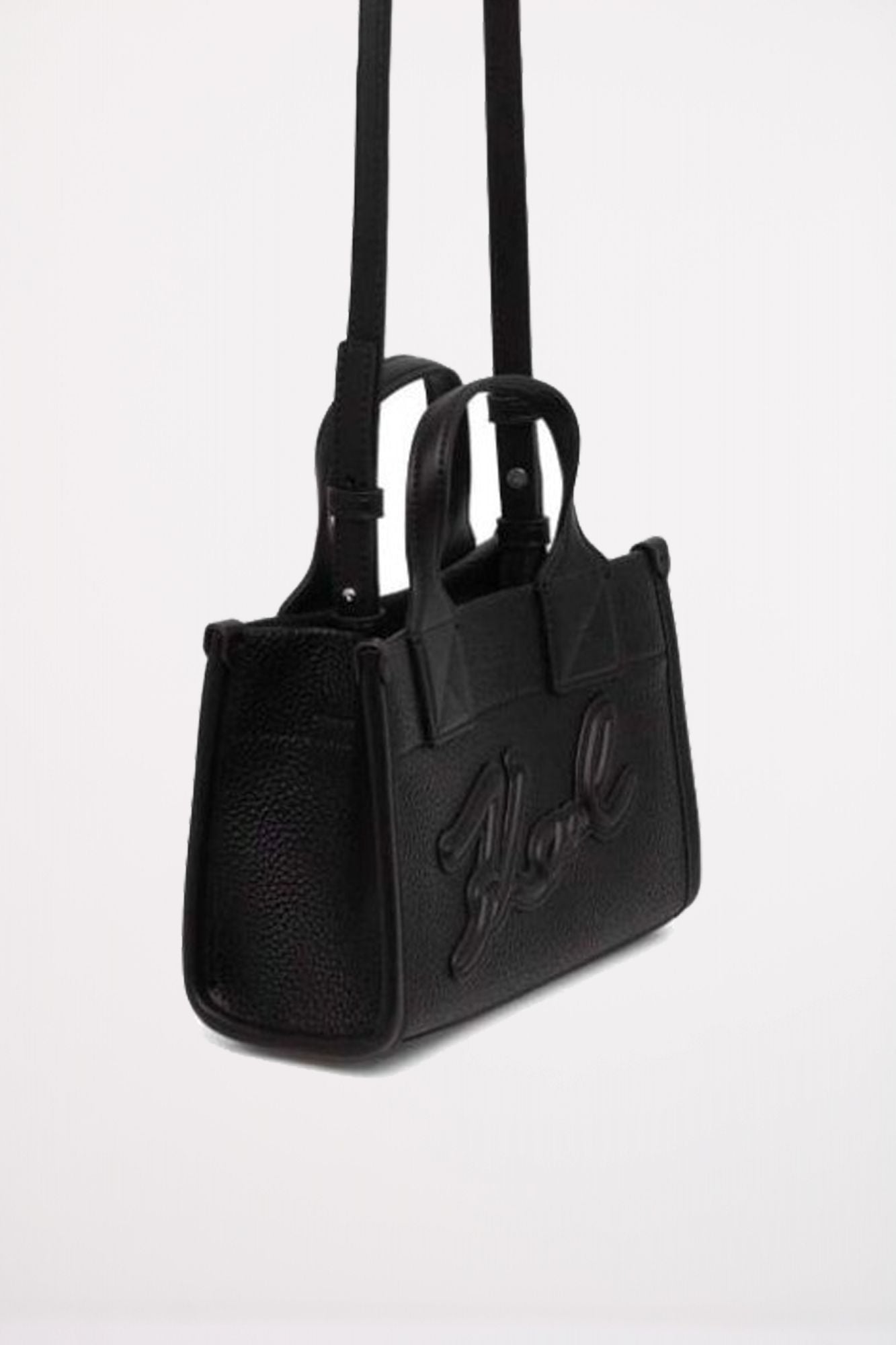 KARL LAGERFELD SKUARE SM TOTE GRAINY en color NEGRO (2)