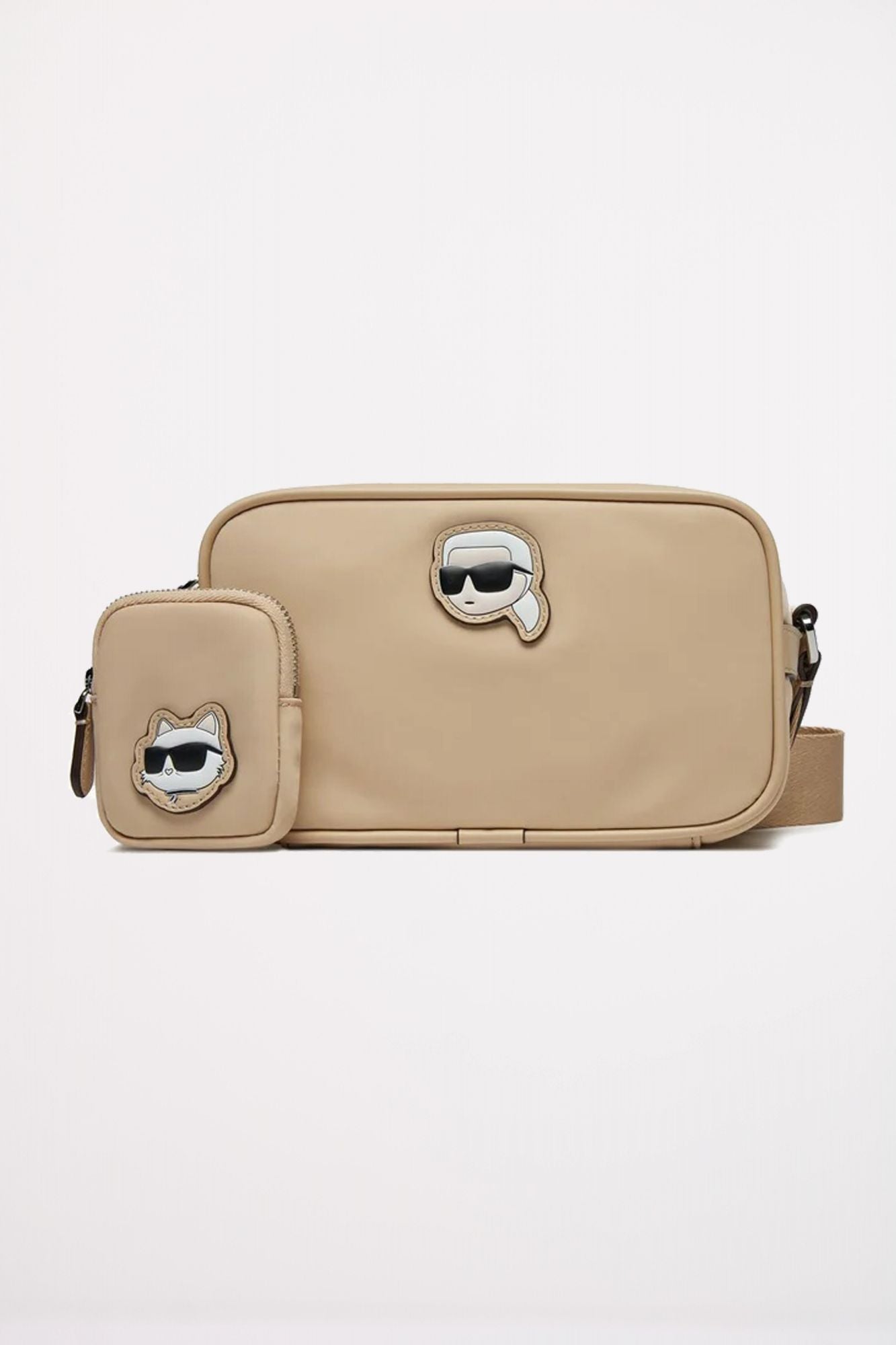 KARL LAGERFELD IKON NYLON CAMERA BAG en color BEIS (1)