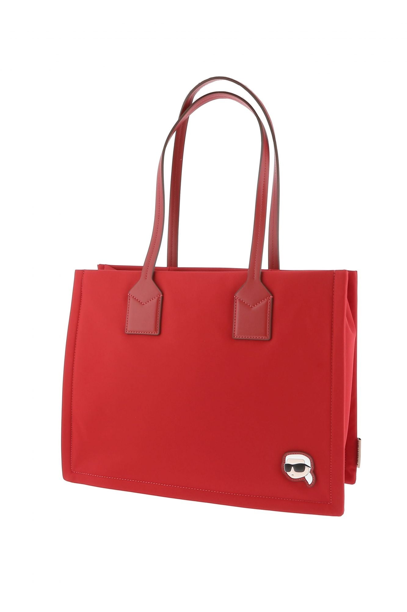 KARL LAGERFELD IKON NYLON MD SQUARE TOTE en color ROJO (4)
