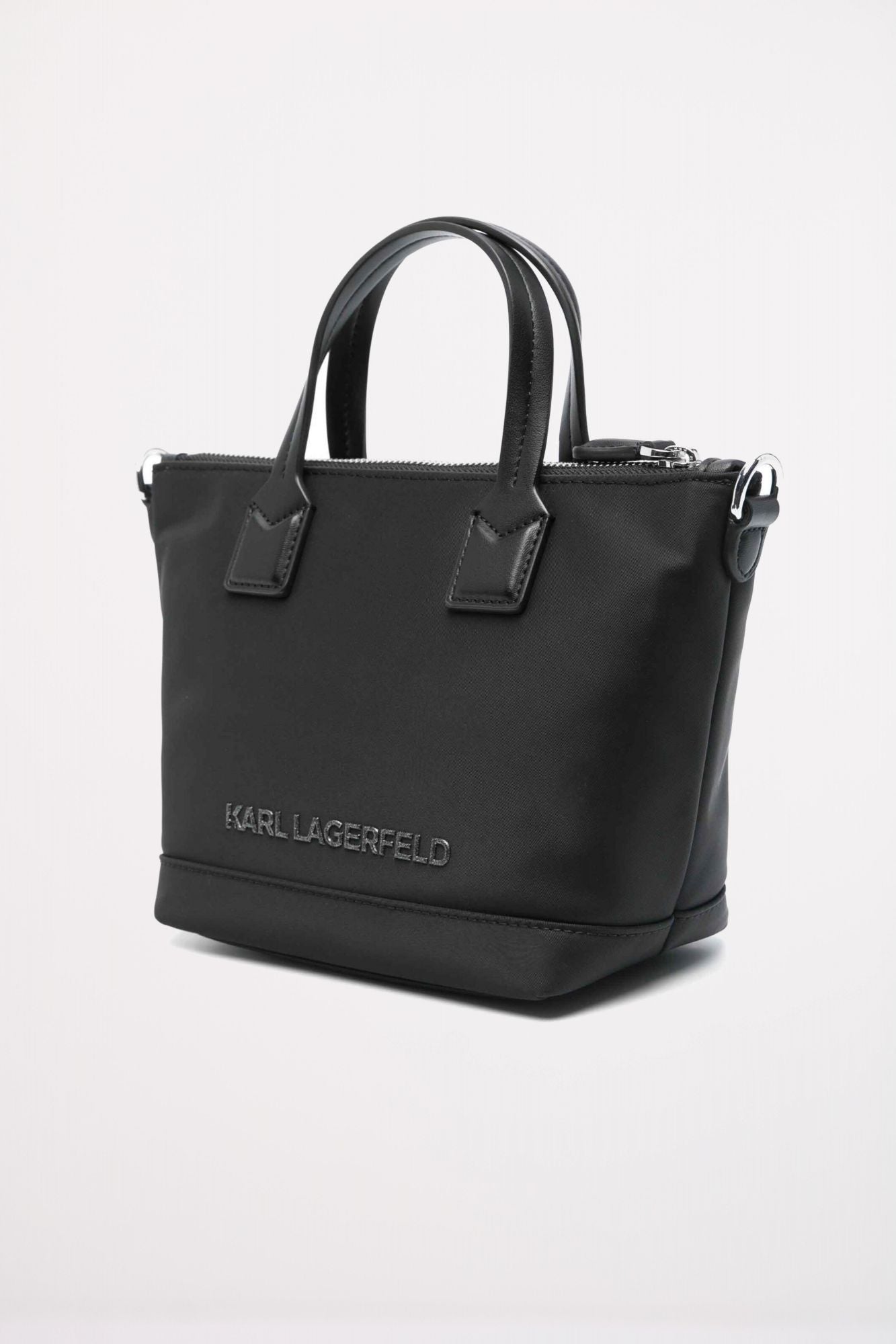 KARL LAGERFELD IKON NYLON NFT SM TOTE en color NEGRO (2)