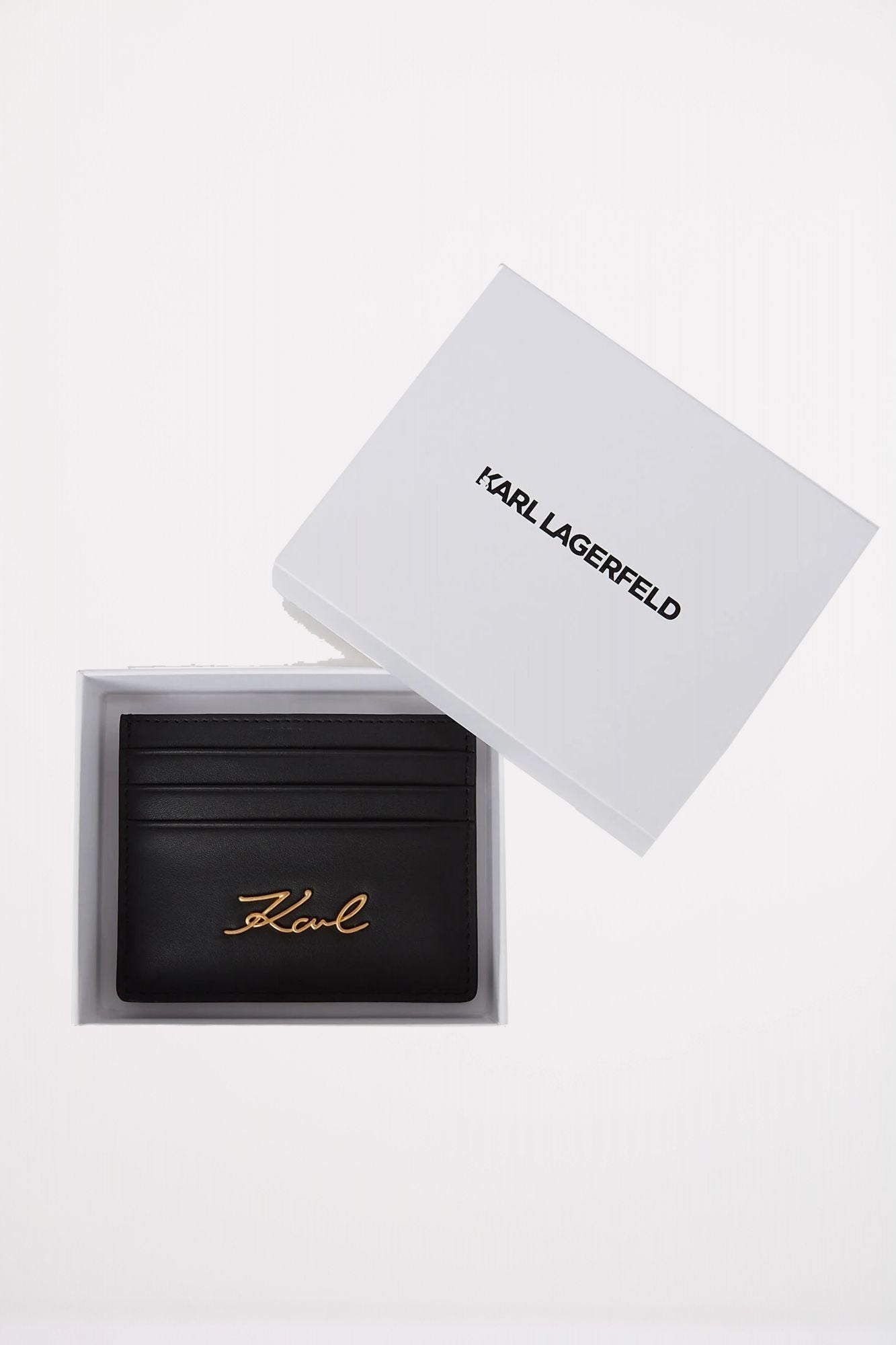 KARL LAGERFELD SIGNATURE CARDHOLDER en color NEGRO (4)