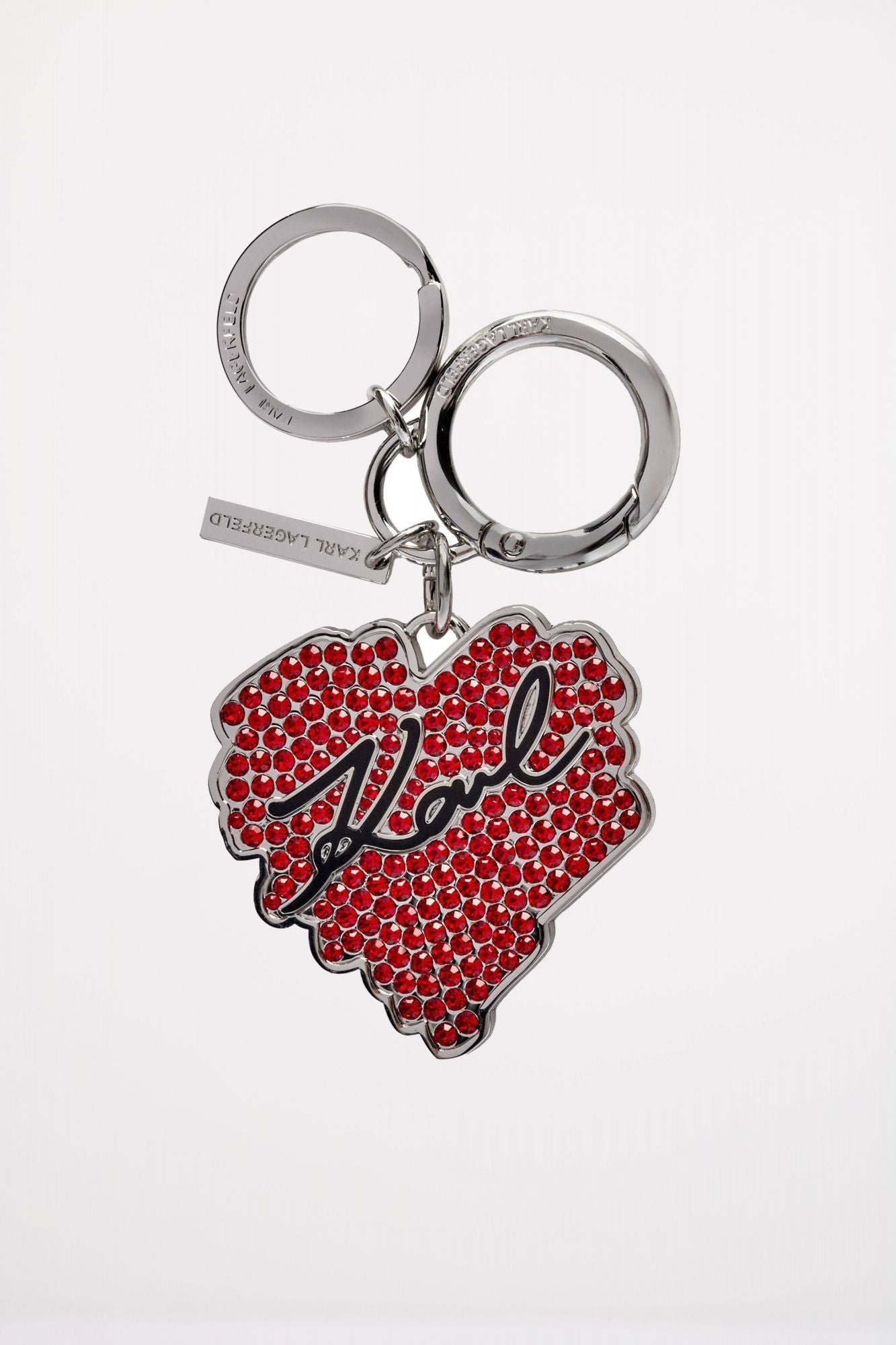 KARL LAGERFELD HEARTS CH+KEYCHAIN GP en color NEGRO (3)