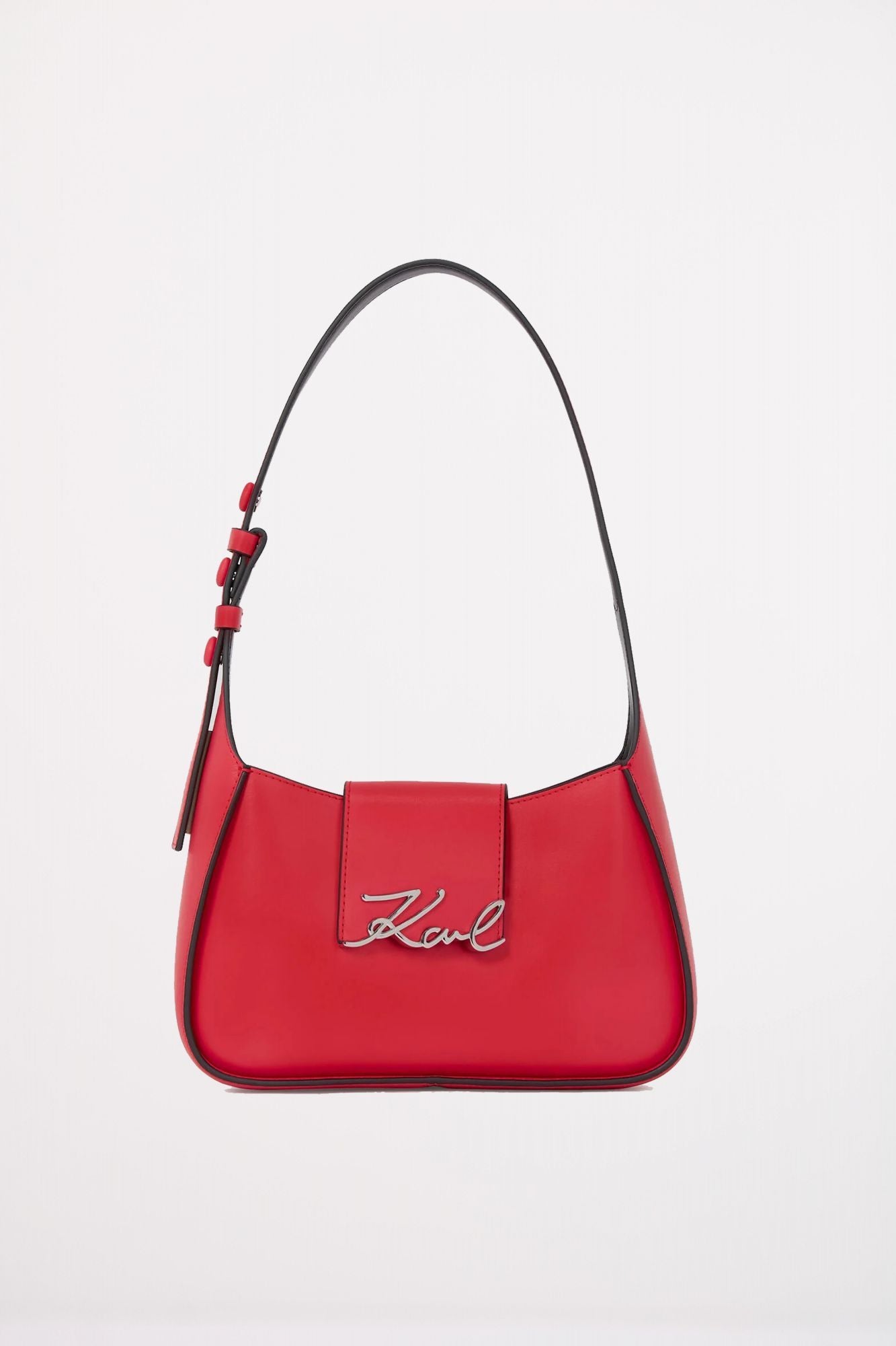 KARL LAGERFELD SIGNATURE SM SHOULDER BAG en color ROJO (1)