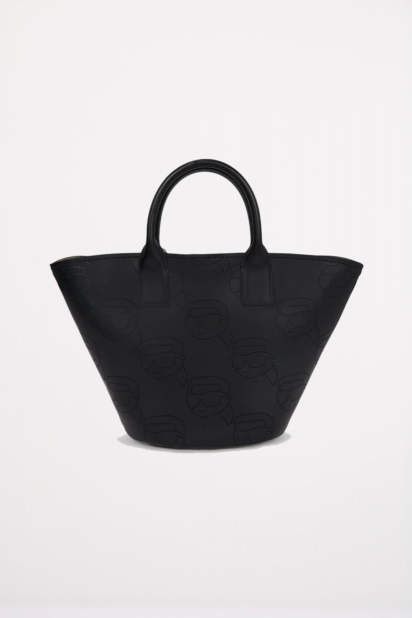 KARL LAGERFELD IKON LEATHER PERF TULIP TO en color NEGRO (2)