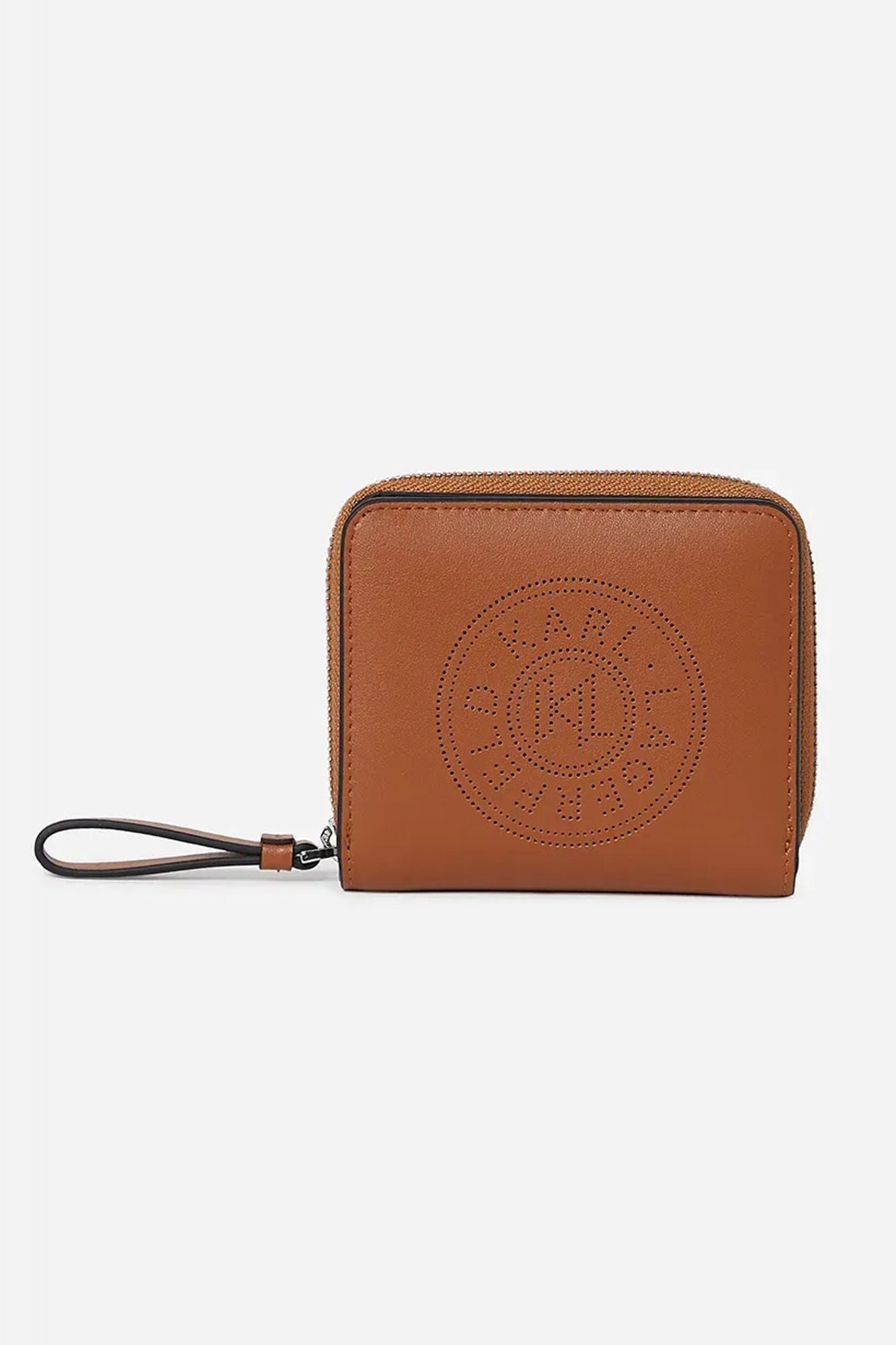 KARL LAGERFELD CIRCLE MD ZIP BIFOLD WALLE en color MARRON (1)