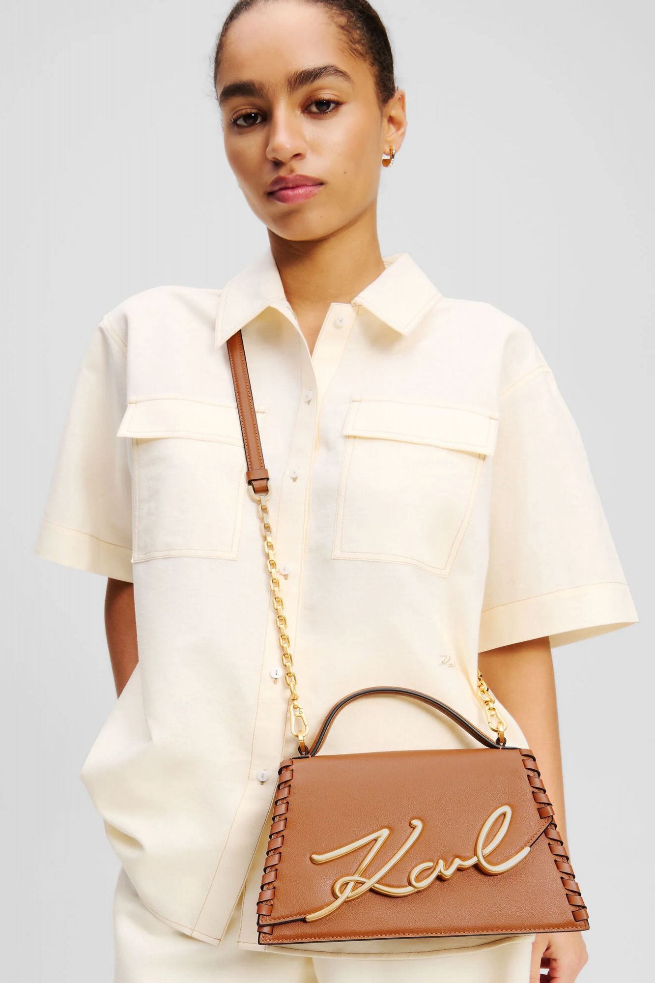 KARL LAGERFELD SIGNATURE 2.0 MD CB WHIP en color MARRON (4)