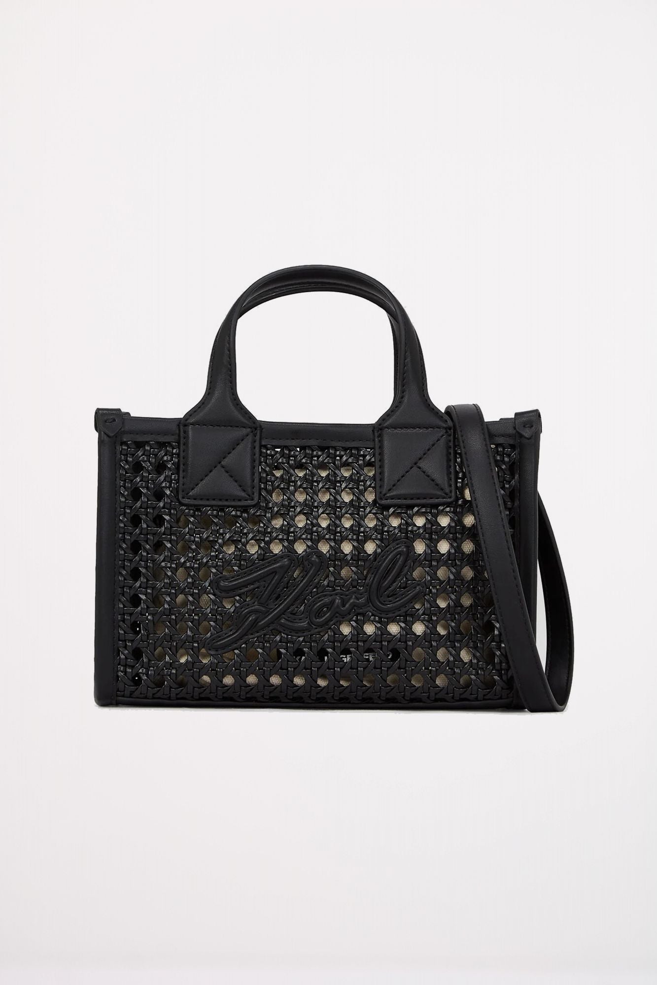 KARL LAGERFELD SKUARE SM TOTE WOVEN en color NEGRO (1)