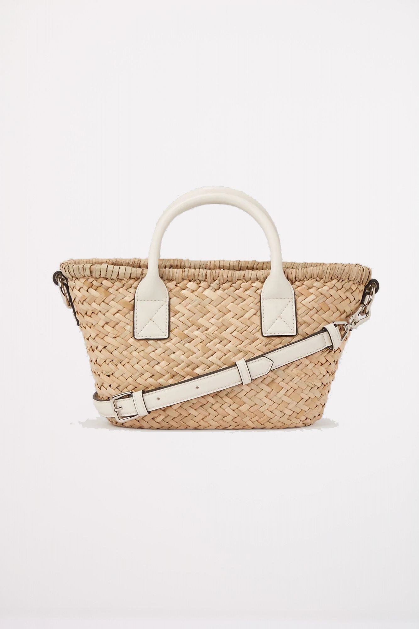 KARL LAGERFELD SIGNATURE RAFFIA SM BASKET en color MARRON CLARO (2)