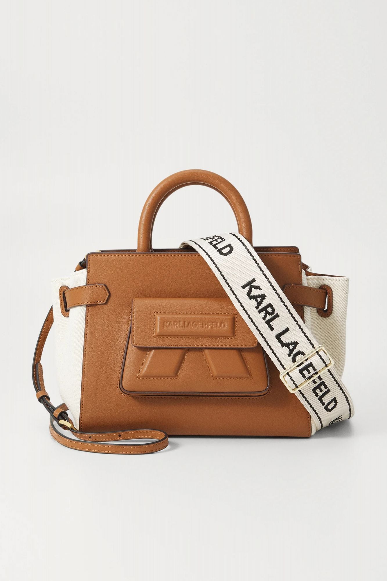 KARL LAGERFELD IKON K SM TOTE CANVAS en color MARRON (1)