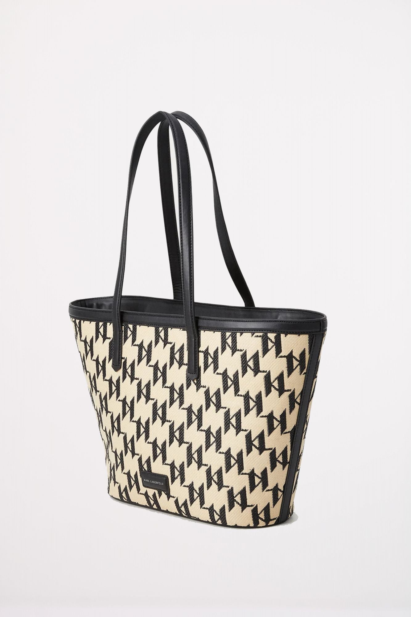 KARL LAGERFELD ESSENTIAL RAFFIA SM TOT MN en color NEGRO (2)