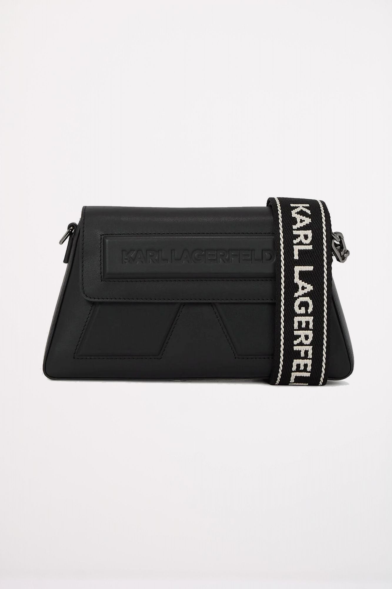 KARL LAGERFELD IKON K SOFT WEBBING CROSSB en color NEGRO (1)