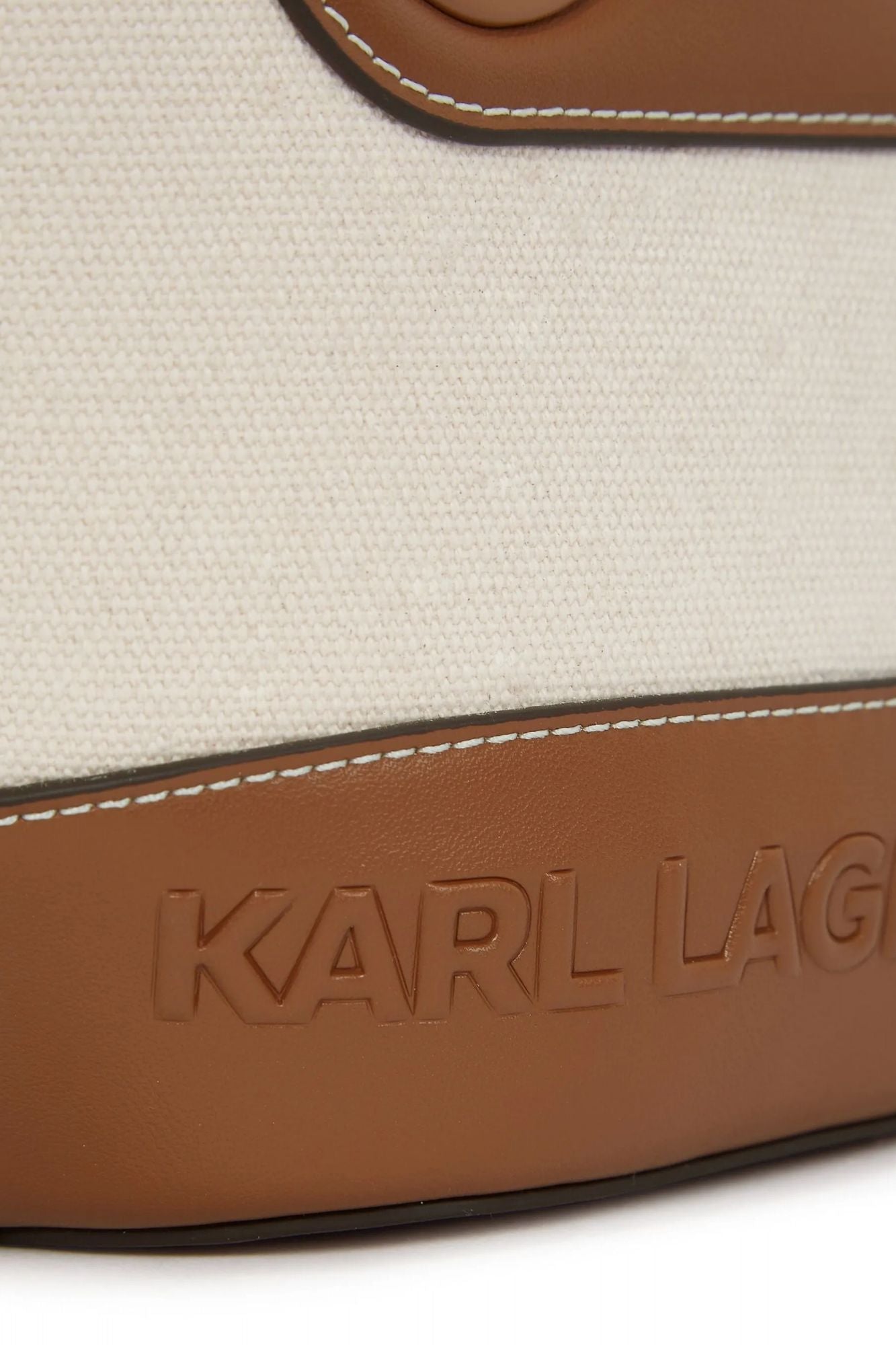 KARL LAGERFELD K AVIATOR TULIP MINI TOTE en color MARRON CLARO (3)