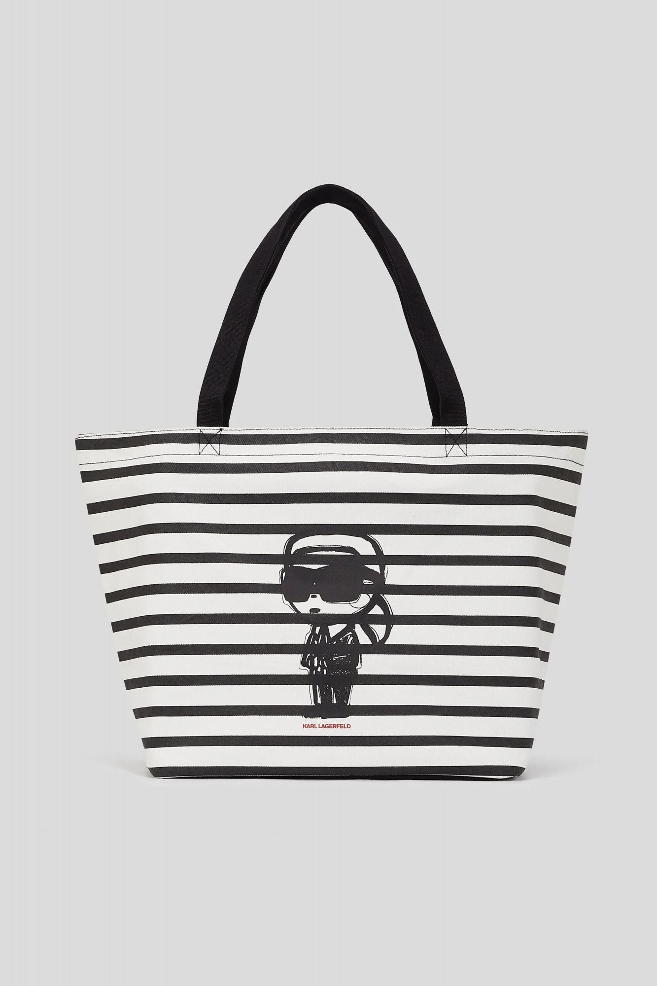 KARL LAGERFELD IKON PRINT STRIPE SHOPPER en color AZUL (1)