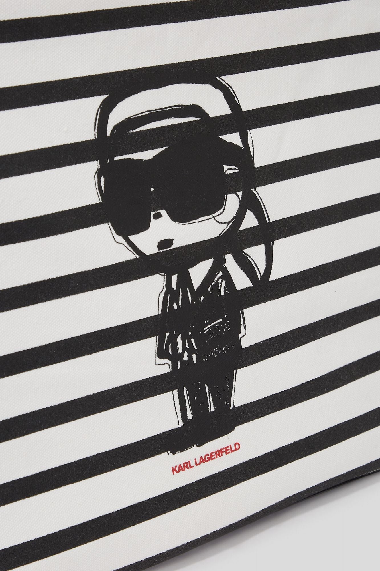 KARL LAGERFELD IKON PRINT STRIPE SHOPPER en color AZUL (2)