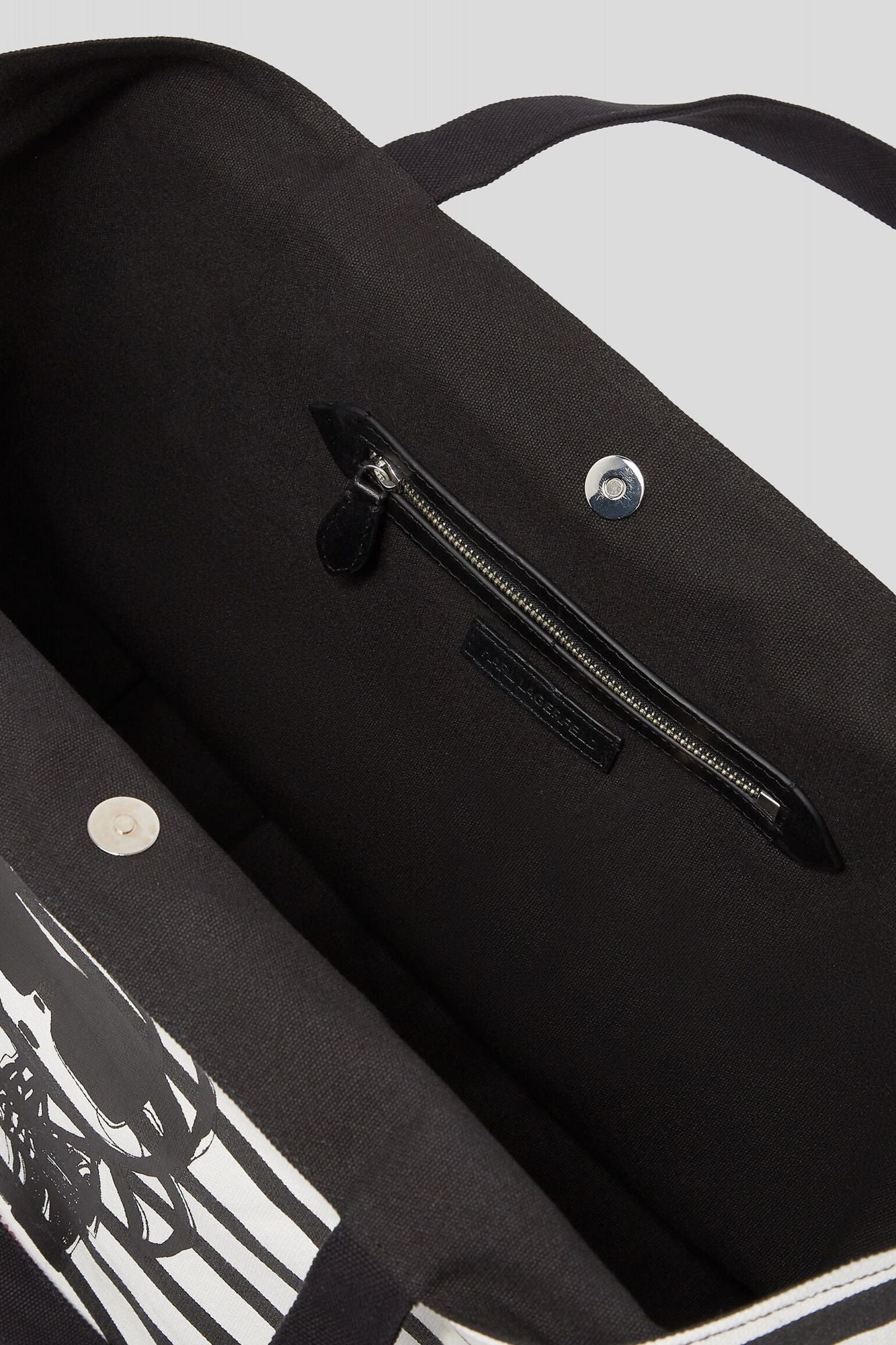 KARL LAGERFELD IKON PRINT STRIPE SHOPPER en color AZUL (3)