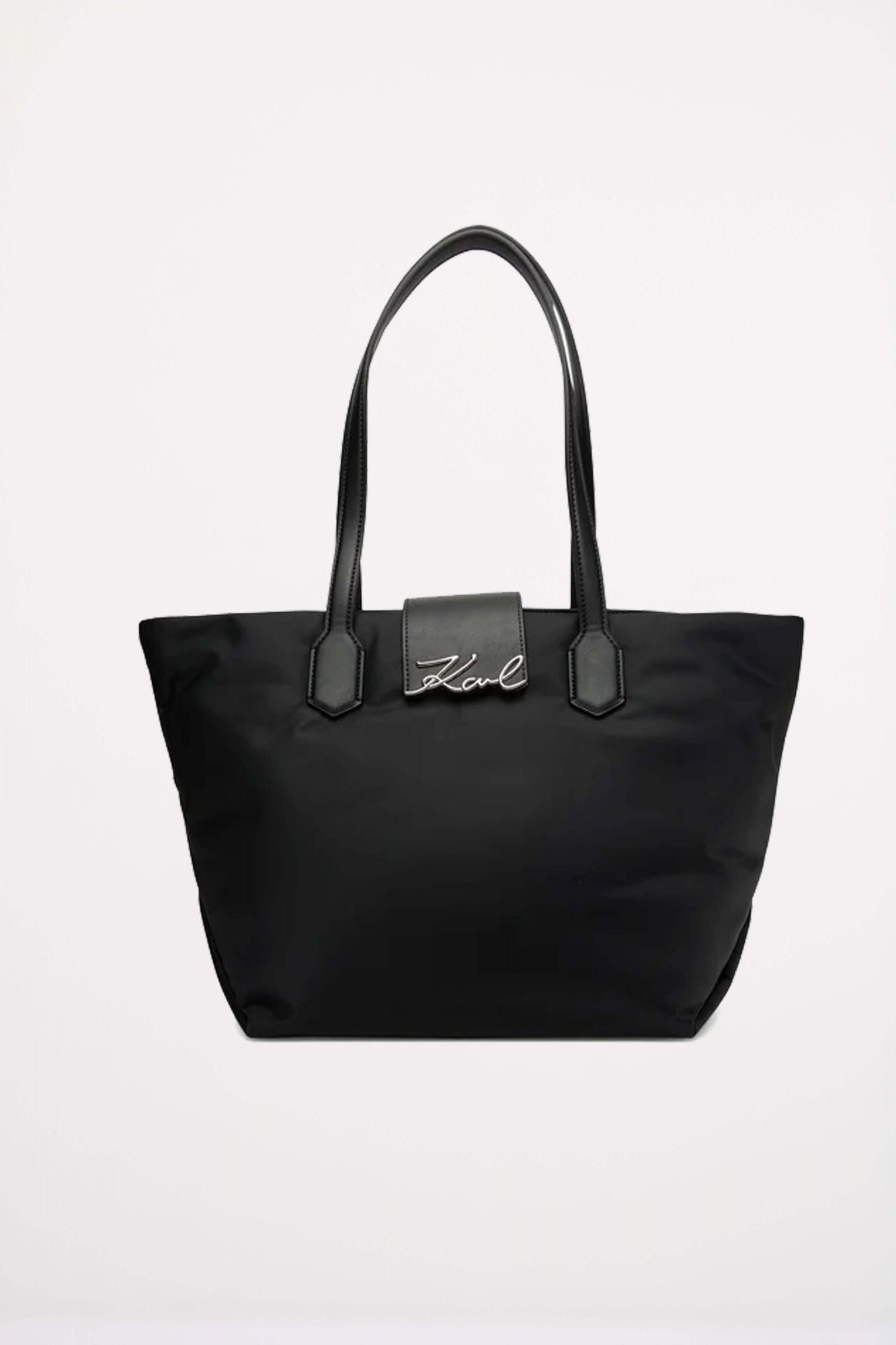 KARL LAGERFELD K SIGNATURE NYLON MD TOTE en color NEGRO (1)