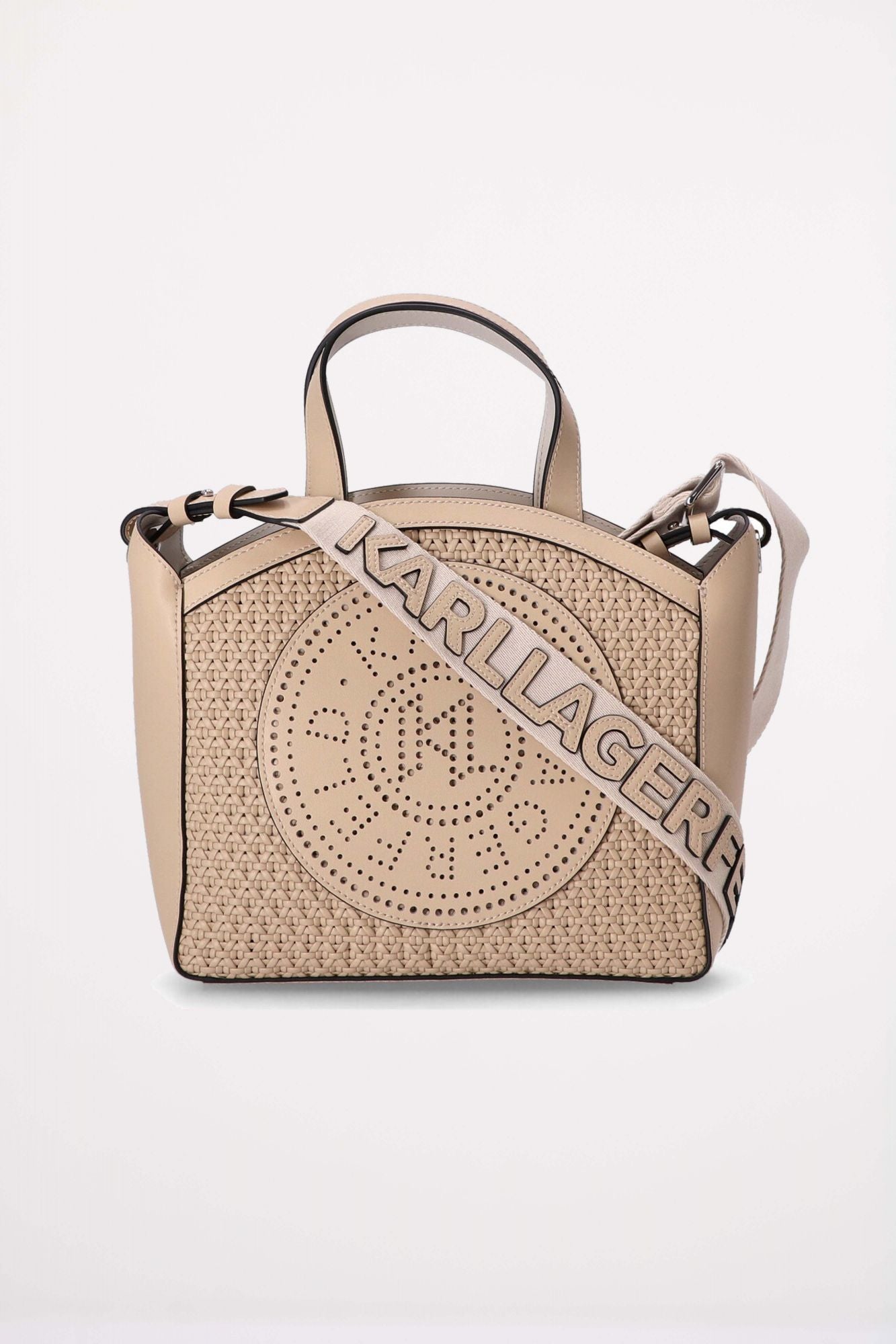 KARL LAGERFELD K CIRCLE SM TOTE WOVEN en color MARRON (1)