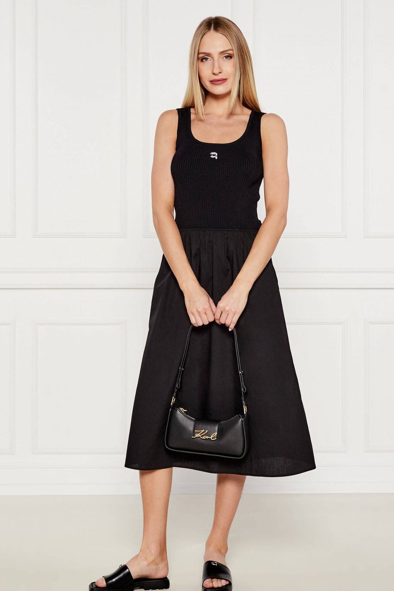 KARL LAGERFELD K SIGNATURE SM ZIP SB en color NEGRO (5)