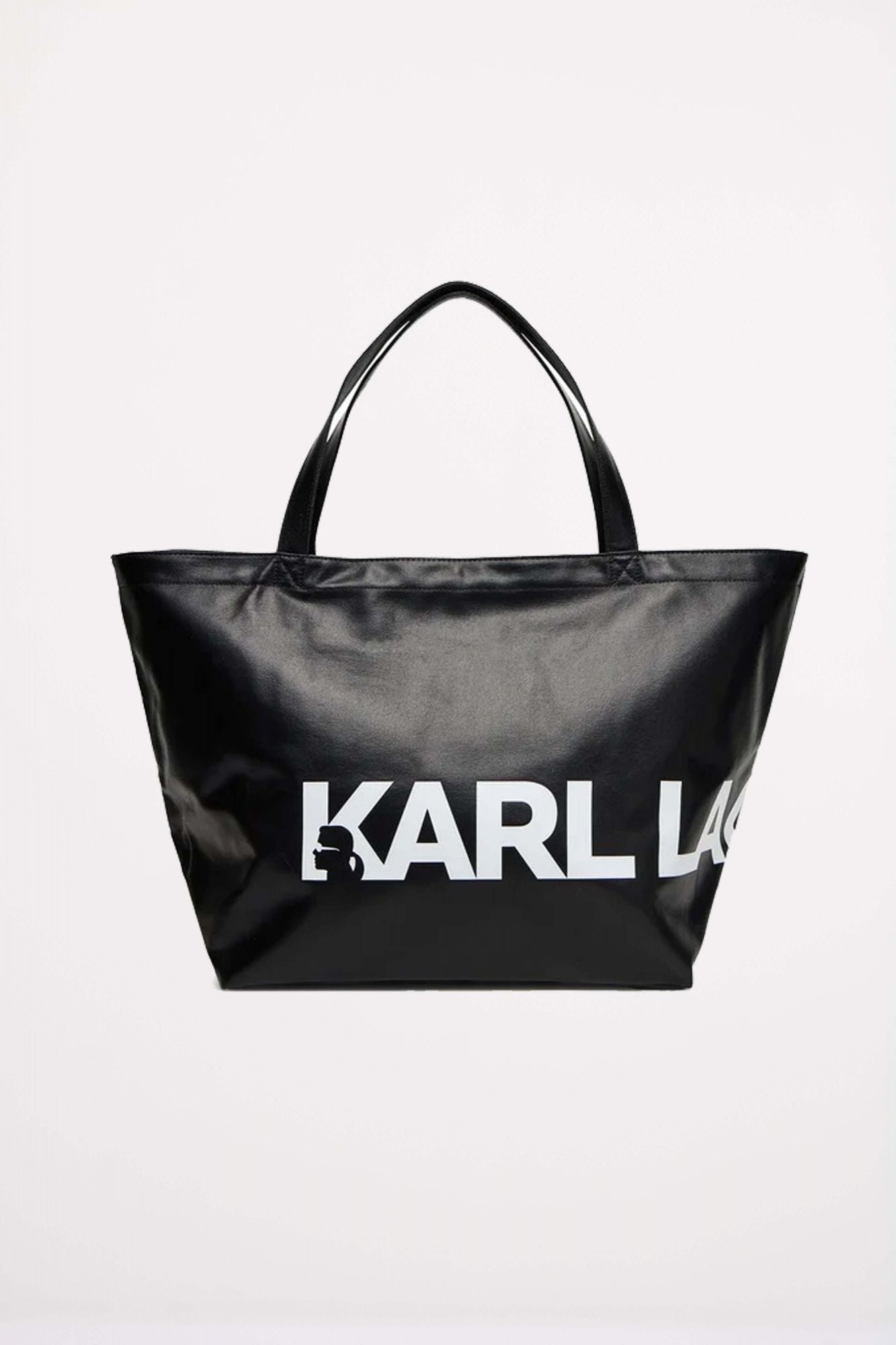 KARL LAGERFELD K ESSENTIAL COATED SHOPPER en color NEGRO (1)
