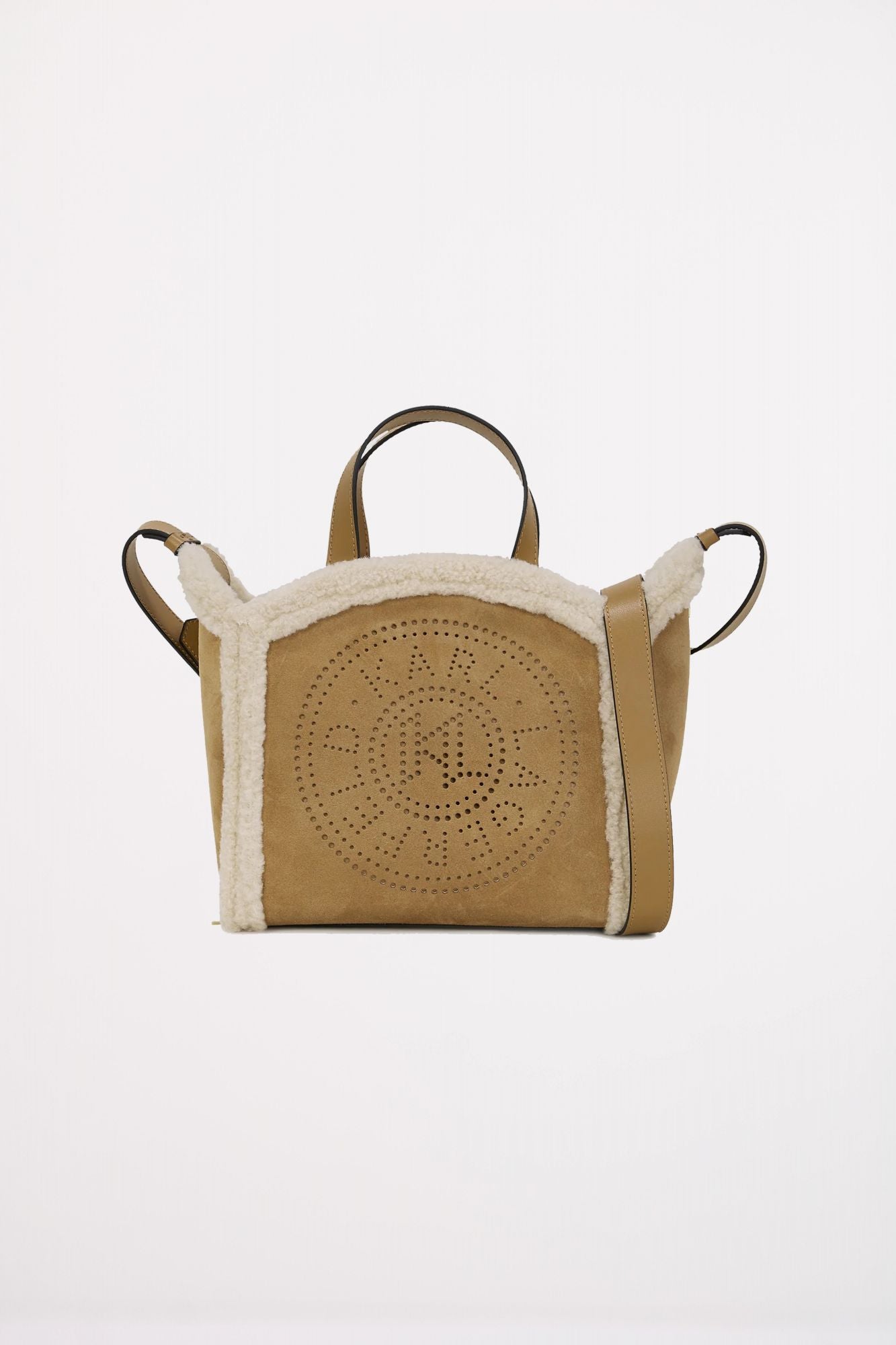 KARL LAGERFELD K CIRCLE SM TOTE SHEARLING en color MARRON (1)