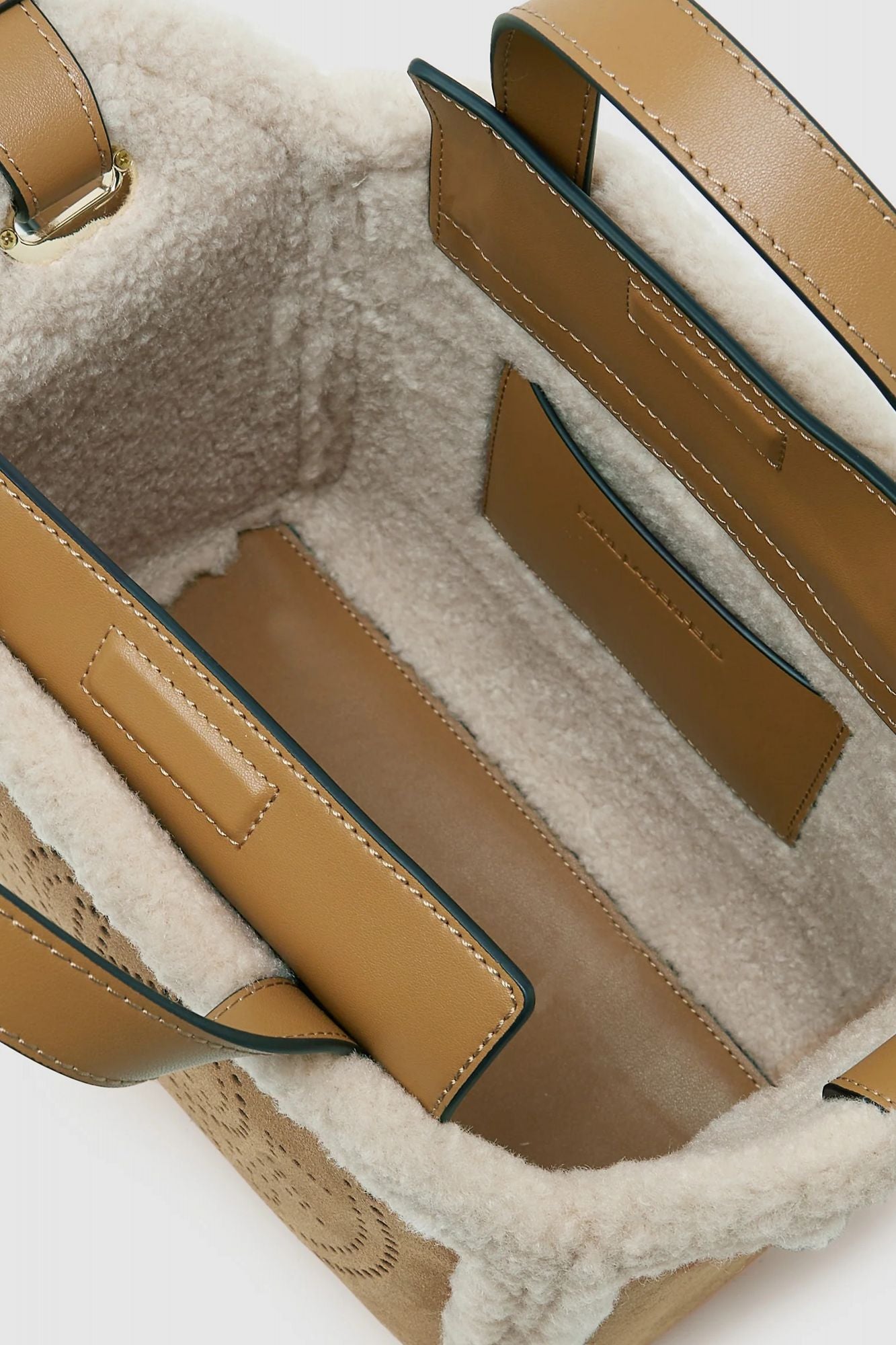 KARL LAGERFELD K CIRCLE SM TOTE SHEARLING en color MARRON (3)