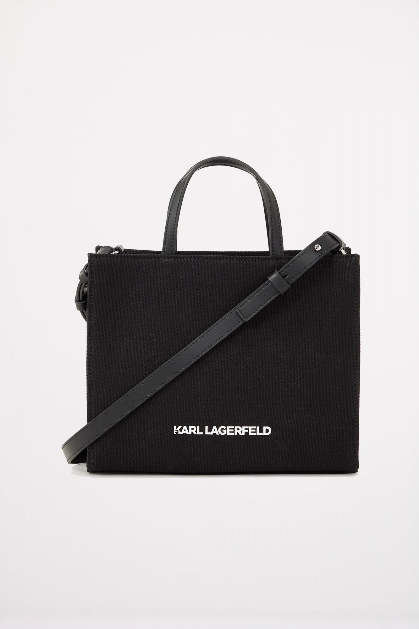 KARL LAGERFELD IKON AOP SM SQUARE TOTE en color NEGRO (2)