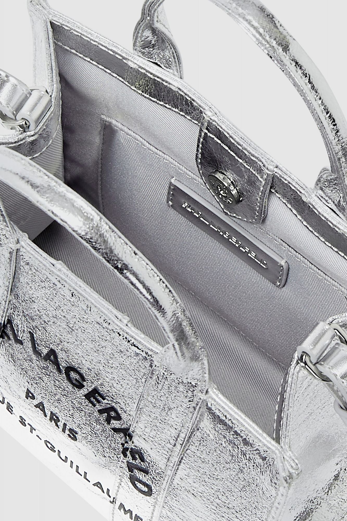 KARL LAGERFELD K RSG MINI SQ WRINKLE TOTE en color PLATA (3)
