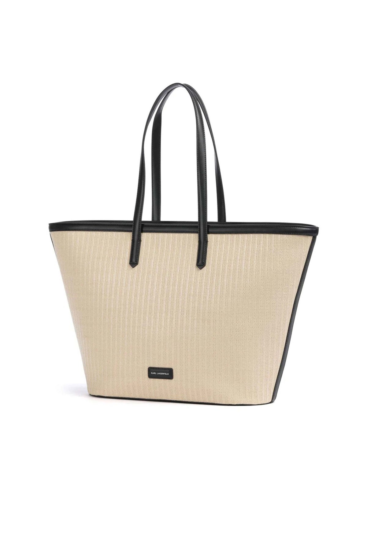 KARL LAGERFELD K/SIGNATURE RAFFIA MD TOTE en color BEIS (2)