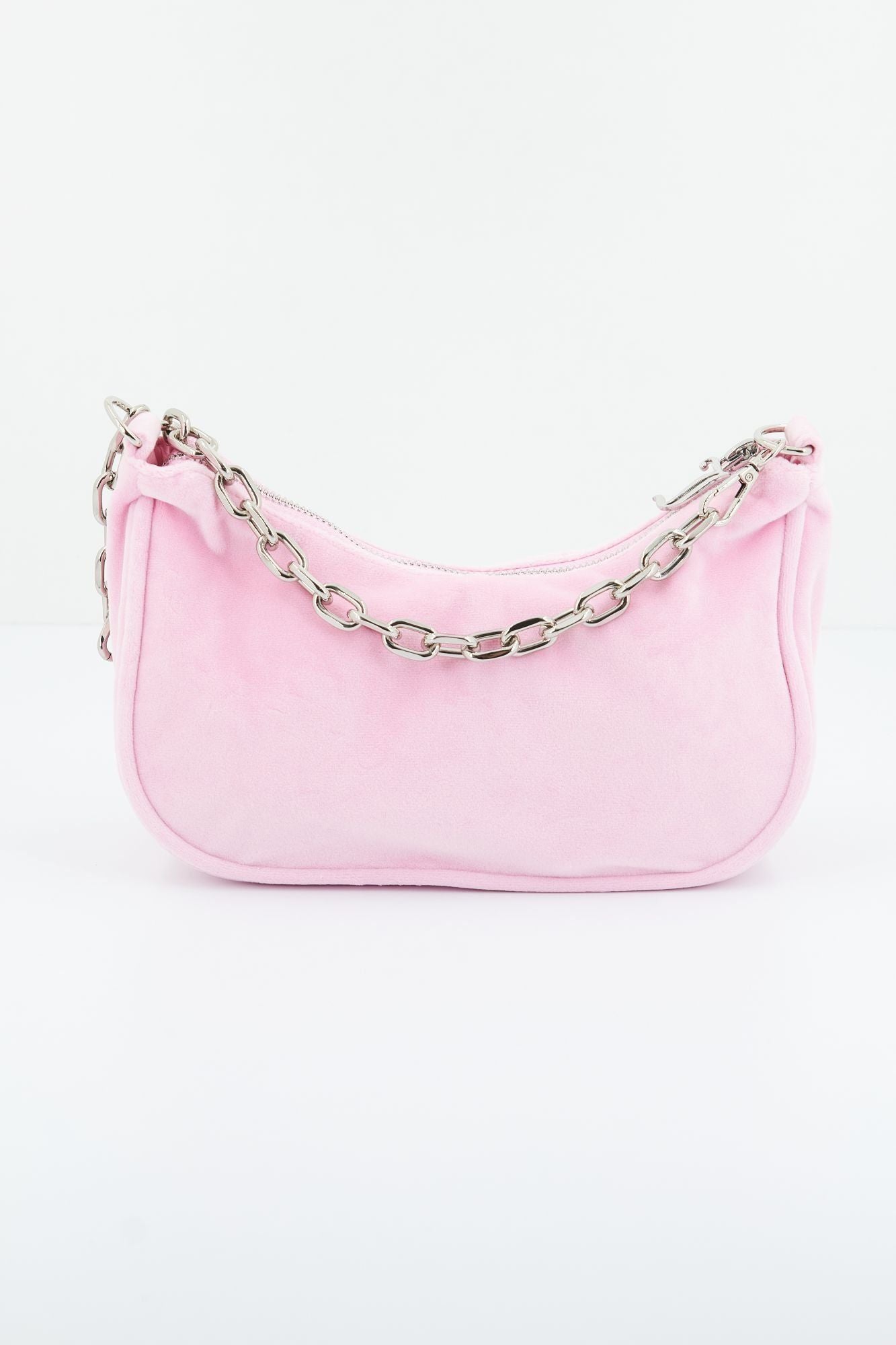 JUICY COUTURE KABELO VELOUR SHOUDER BAG en color ROSA (3)