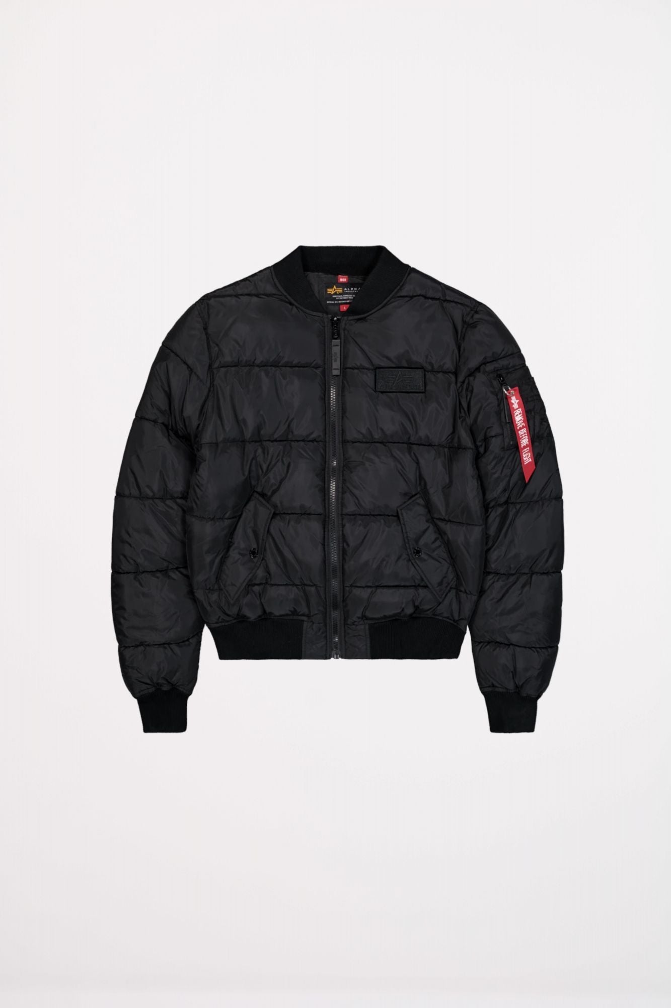 ALPHA INDUSTRIES MA-1 PUFFER BOMBER en color NEGRO (1)