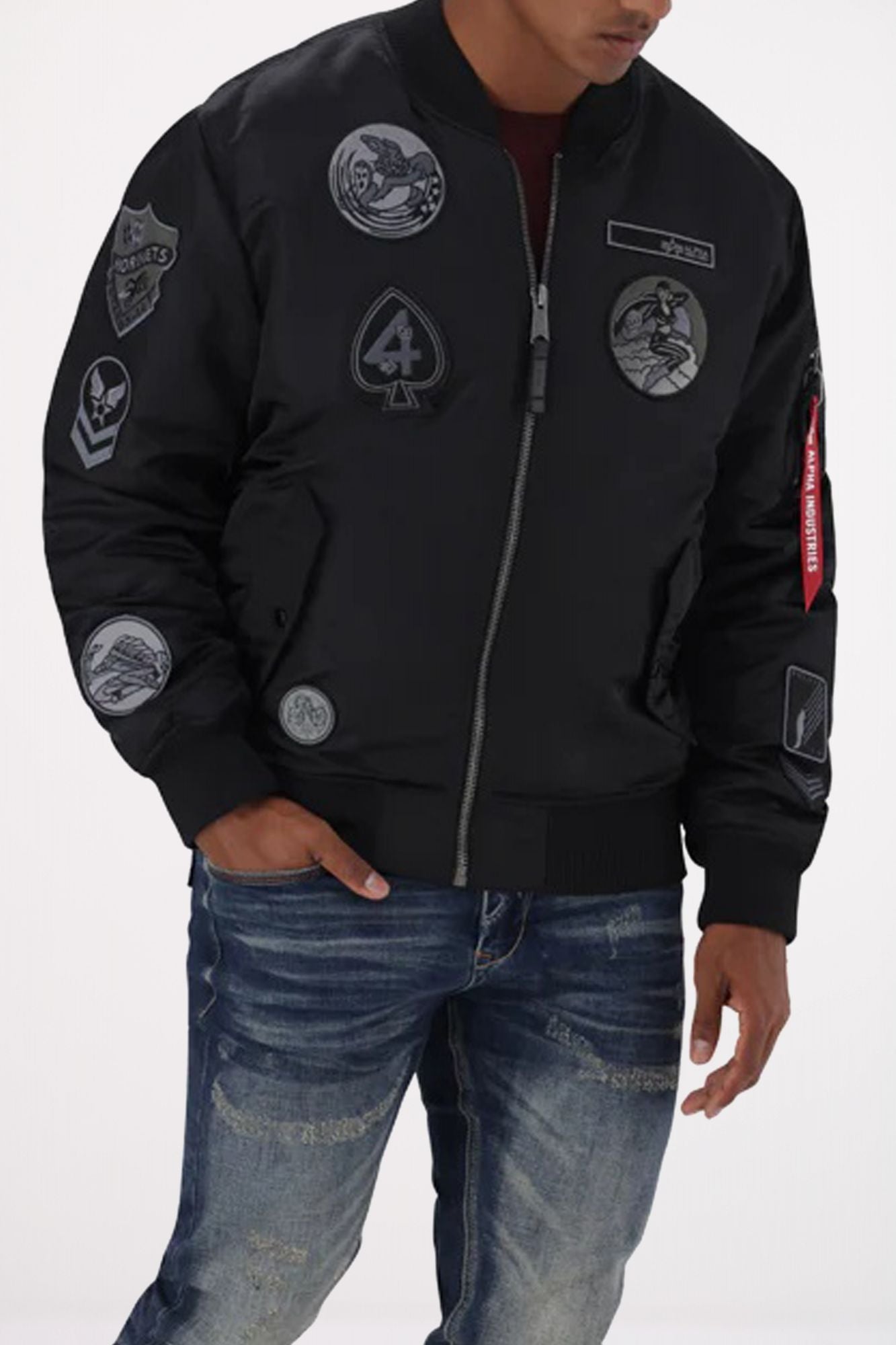 ALPHA INDUSTRIES MA-1 PATCH en color NEGRO (1)