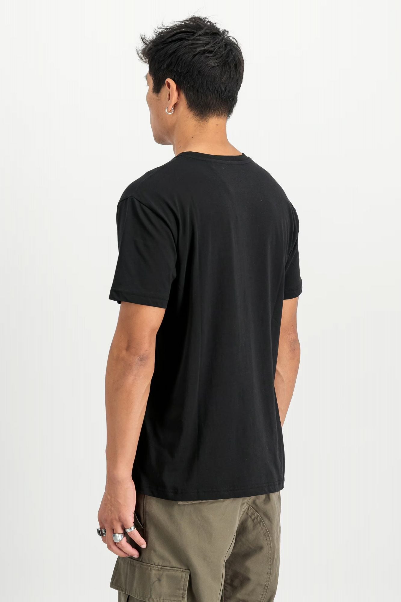 ALPHA INDUSTRIES TEE-SHIRT en color NEGRO (3)