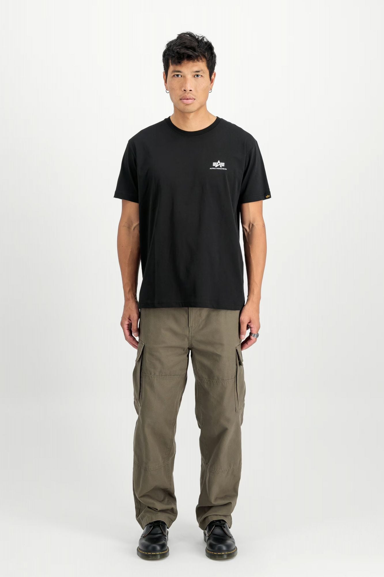 ALPHA INDUSTRIES TEE-SHIRT en color NEGRO (5)