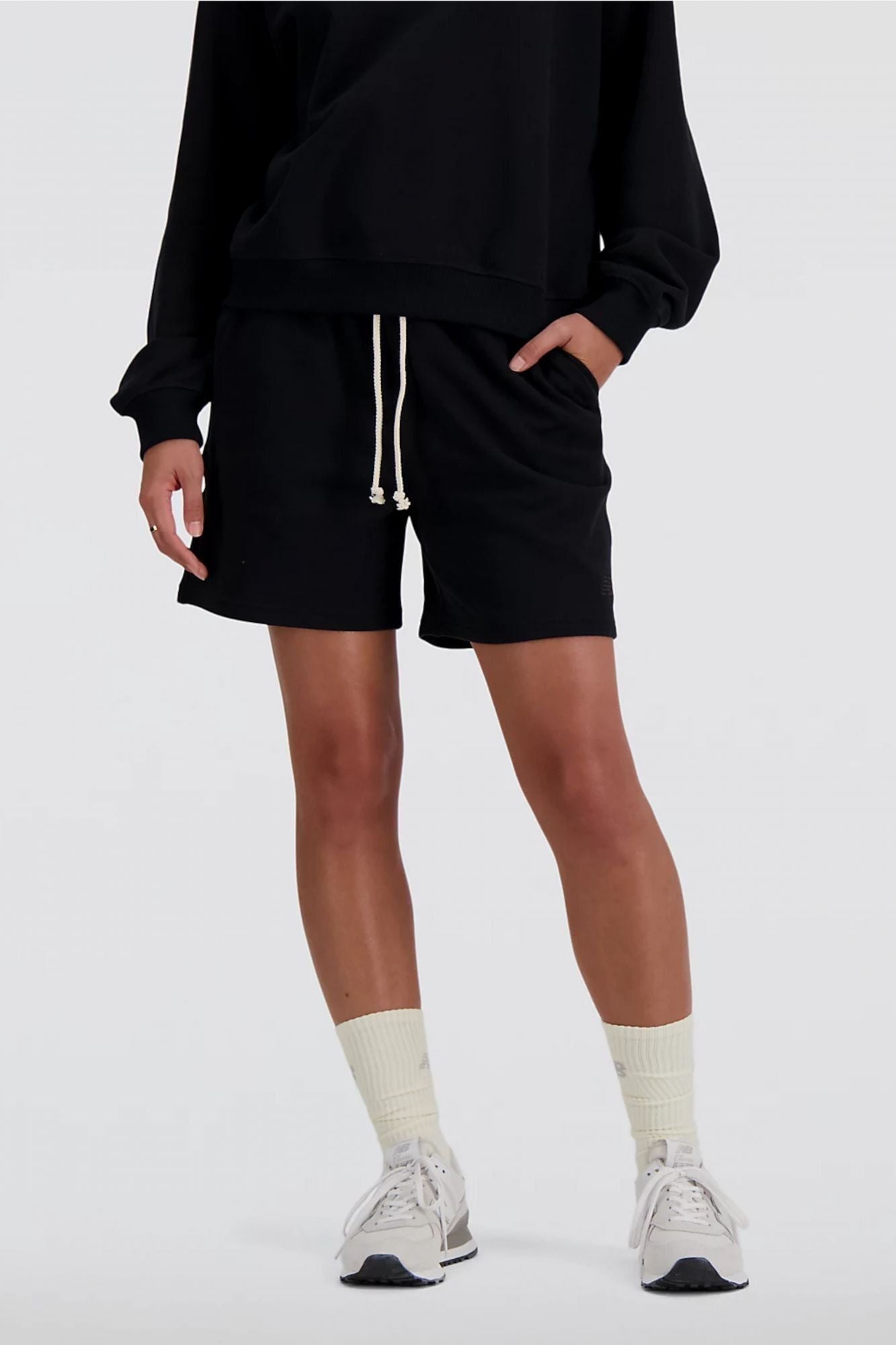 NEW BALANCE ATHLETICS FRENCH TERRY S en color NEGRO (3)