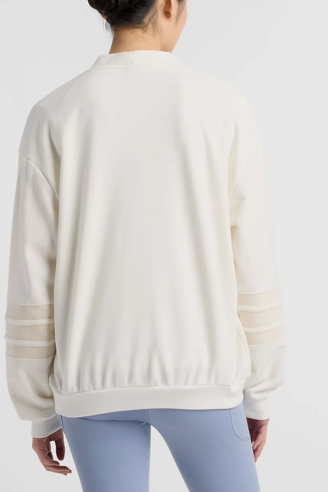 NEW BALANCE COASTAL FLEECE CARDIGAN en color BLANCO (3)