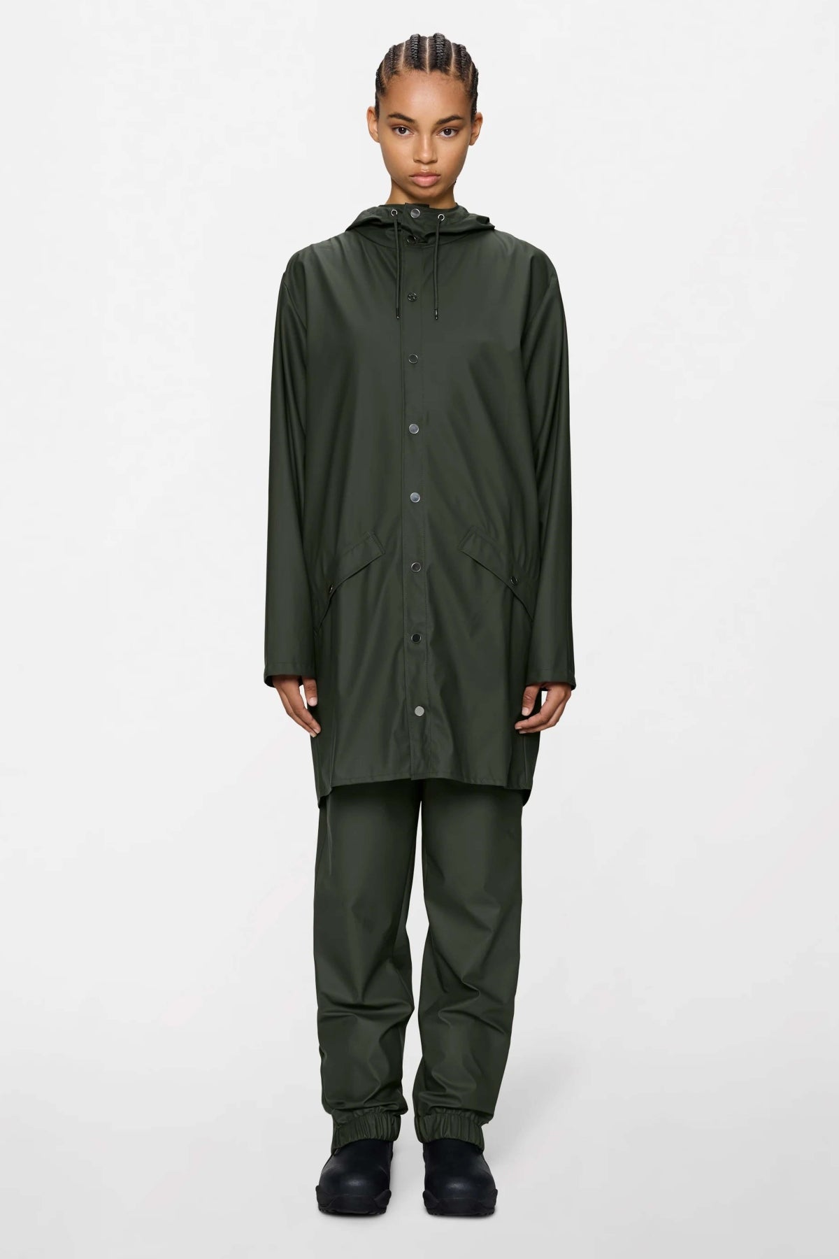 RAINS LONG JACKET W3 en color GRIS (4)