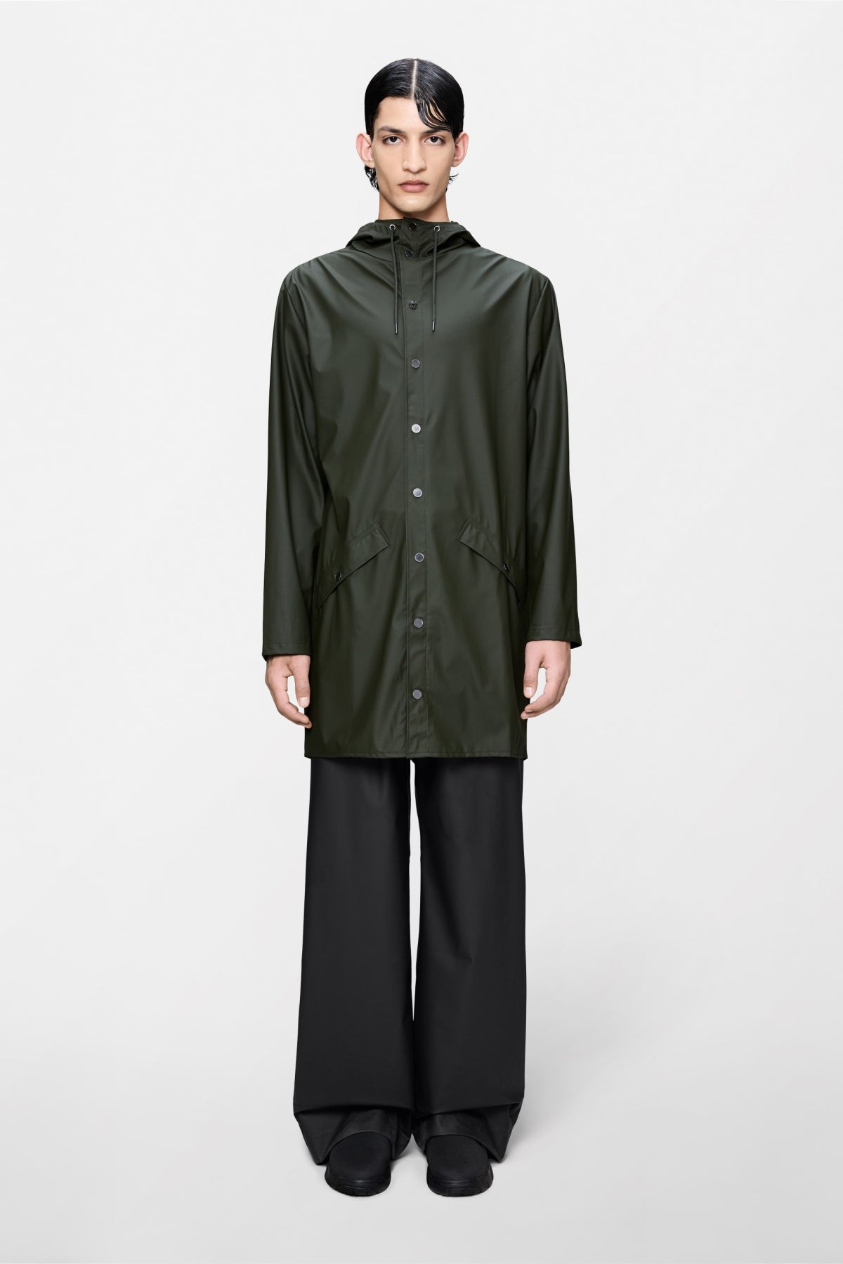 RAINS LONG JACKET W3 en color AZUL (1)