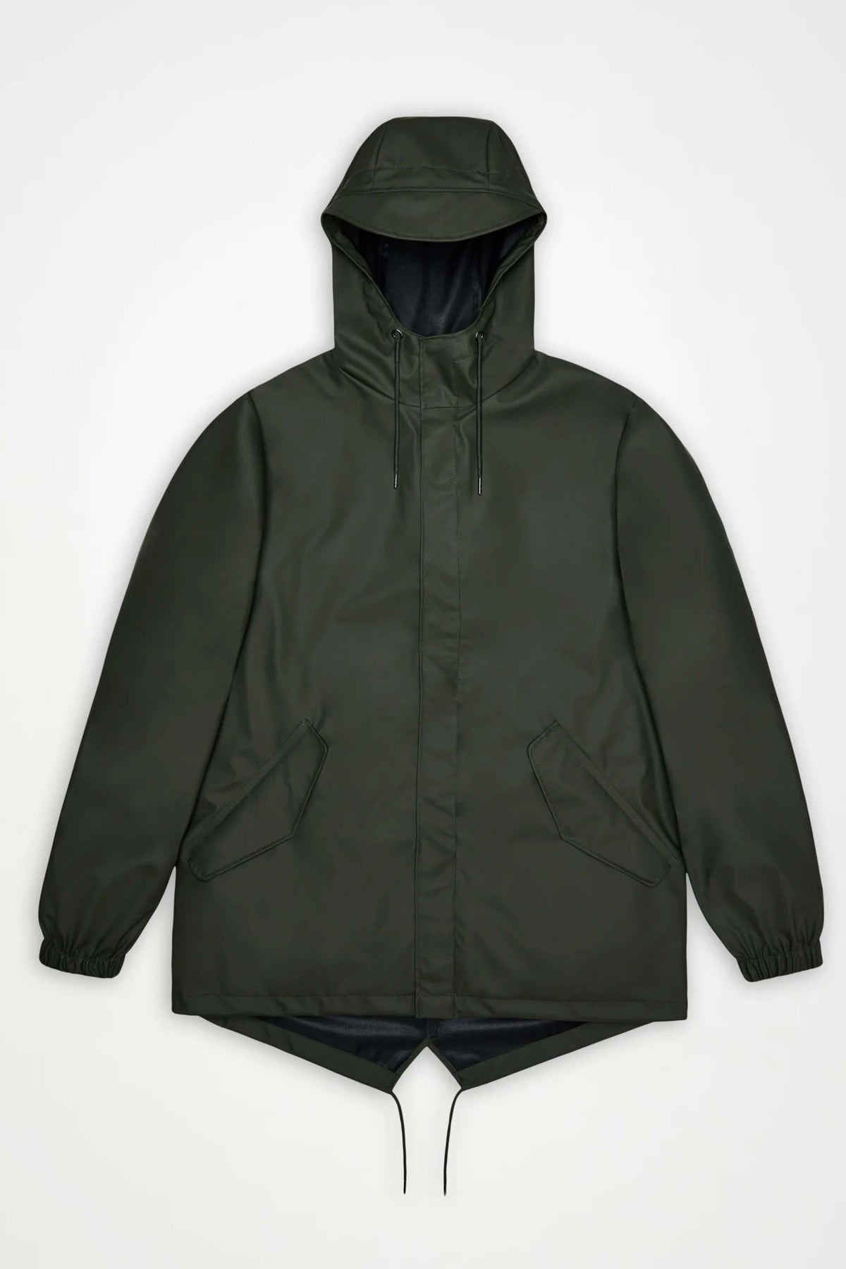 RAINS FISHTAIL JACKET W3 en color VERDE (4)