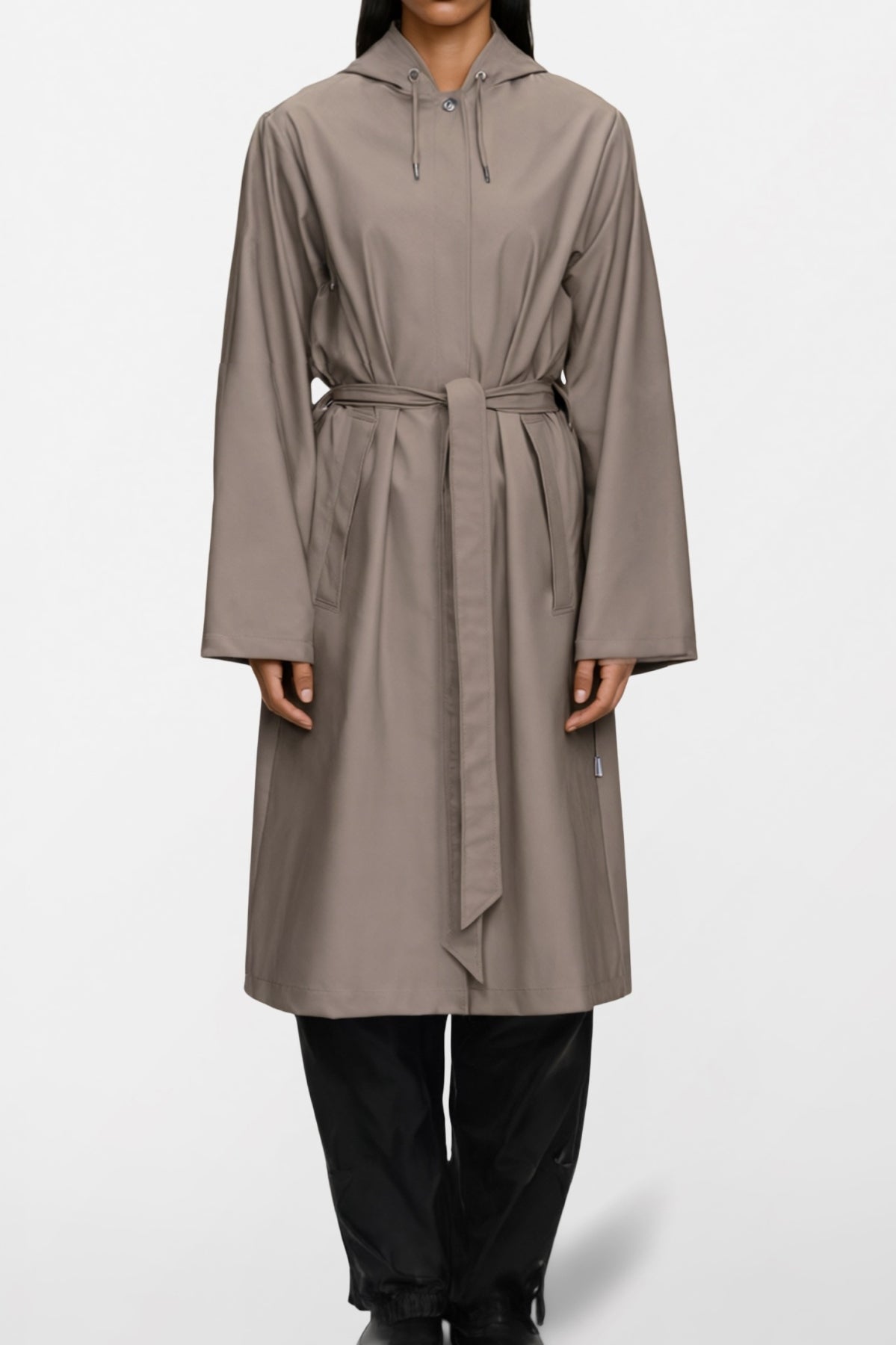RAINS 12040R LONGER W JACKET W3 en color MARRON (1)